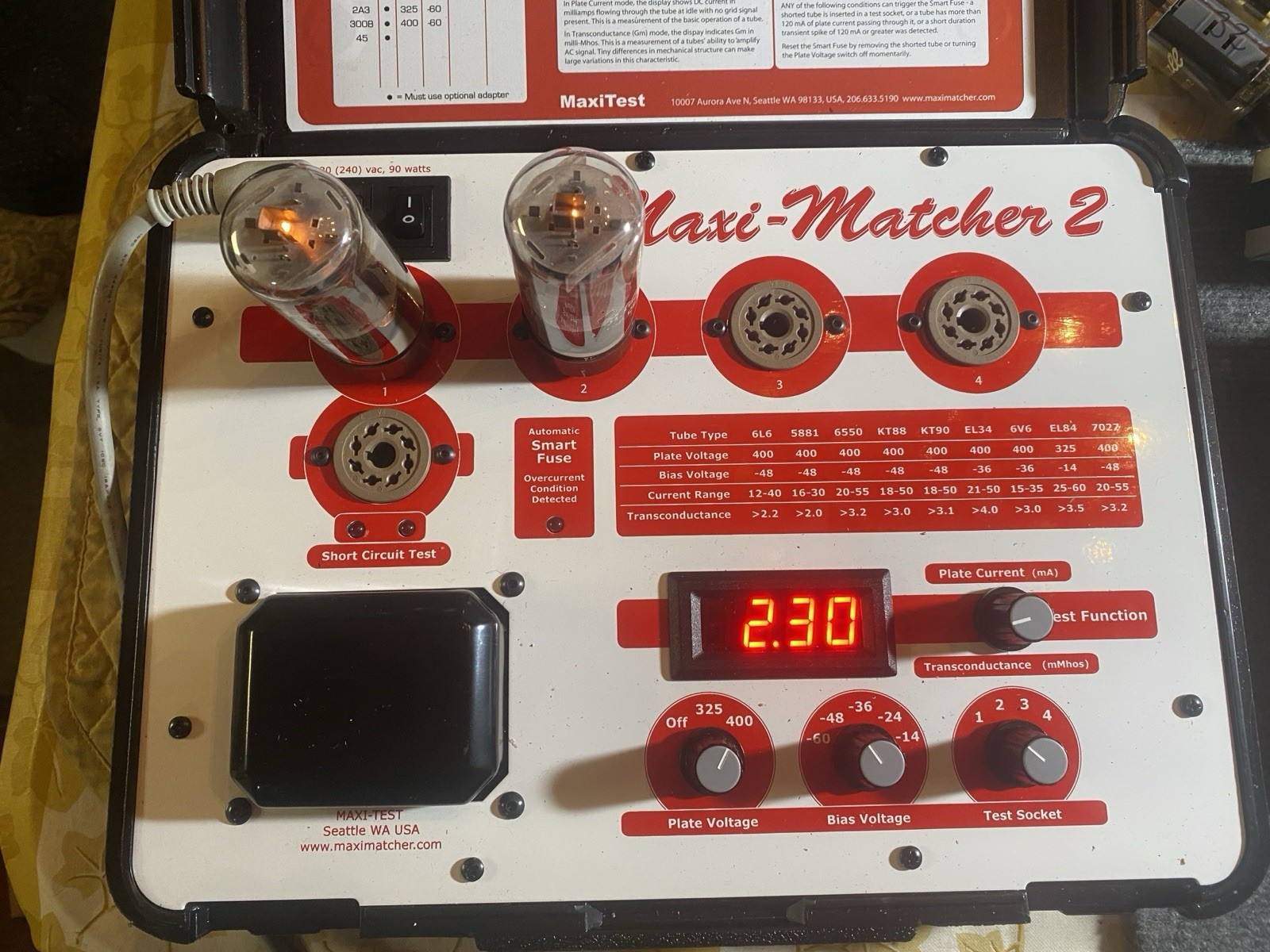 Maxi Matcher Matched Pair of Chinese 6L6GCR 6L6GC equivalent) Power Vacuum Tubes