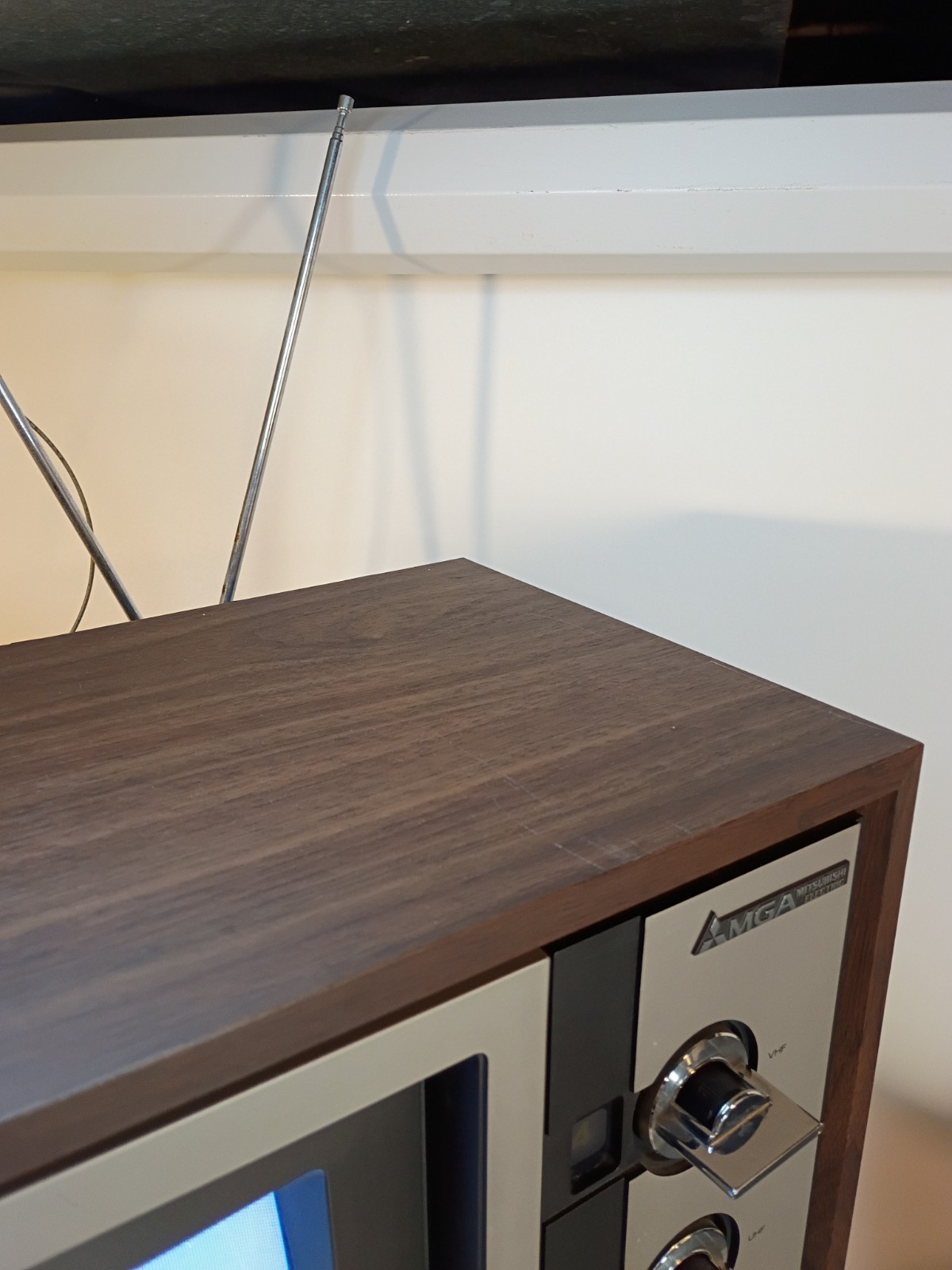 🔥1976 MGA Vintage CRT TV Retro Gaming 19” Tube RF MOD Woodgrain CLEAN 80s Color