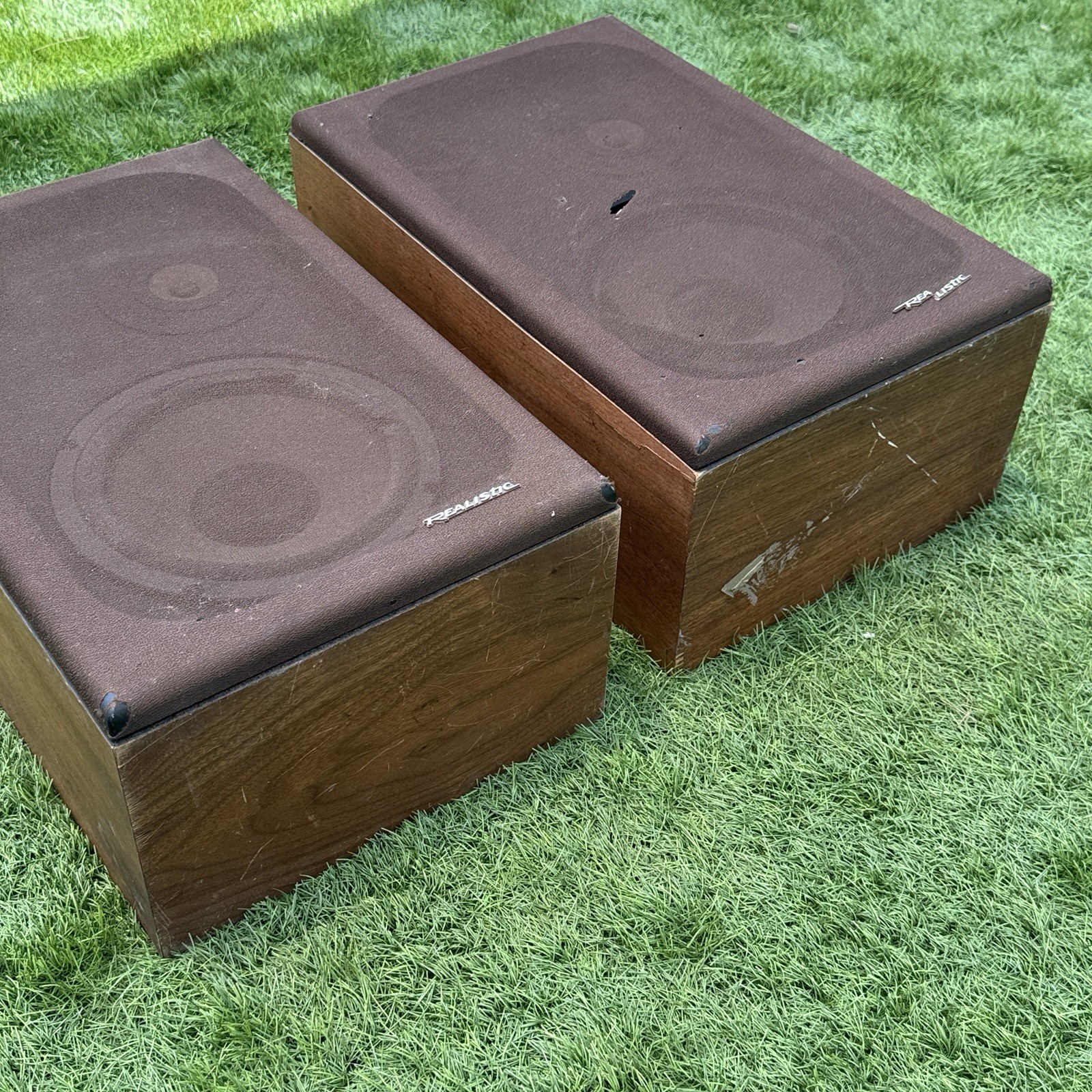 REALISTIC Speakers MC-1401 VTG Wood Cabinets Made In Japan For Radio Shack 55w