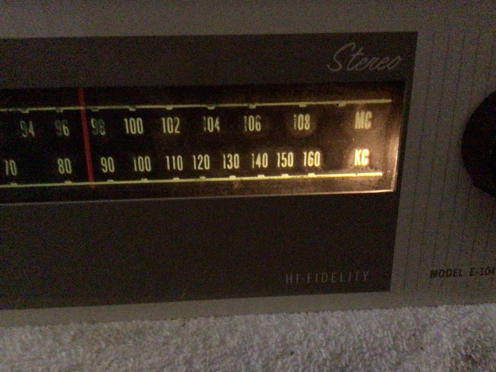 60s Grommes E104 Vacuum Tube Stereo Hi-Fidelity Tuner Estate Fresh …Tested .NR