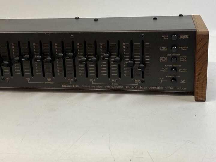 Vintage Audio Control C-22 Stereo Equalizer Octave EQ Sound Control Tested