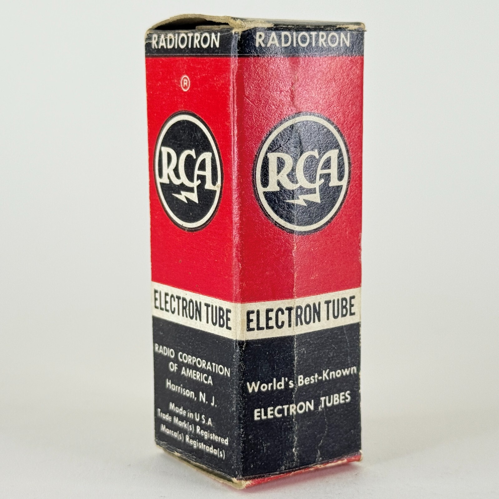 (1) Tested 1955 RCA 6CG7 Tube with Box Code 5-52 Black Plates Horsehoe Getter