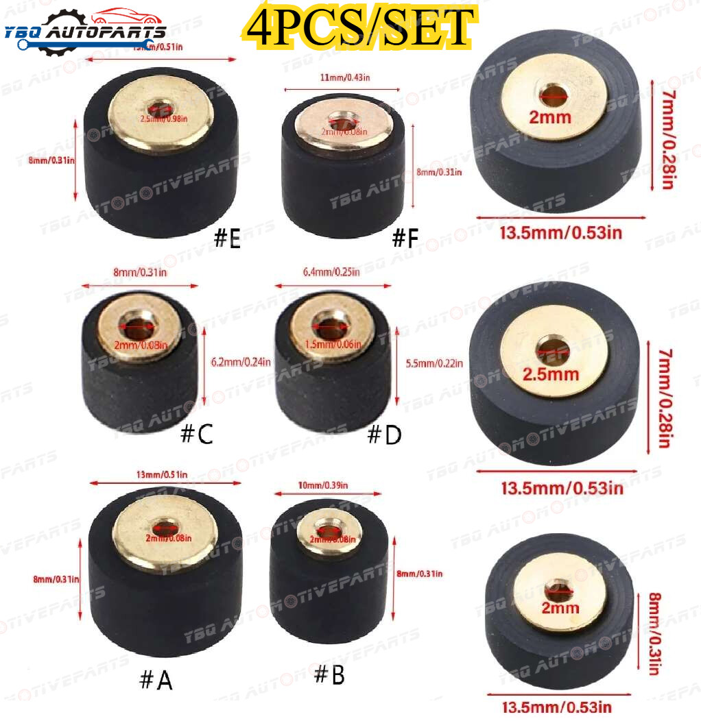 4pcs/set 11.8 * 7 * 2.0 11.8 * 8 * 2.0MM Copper Pinch Roller Recorder Cassette