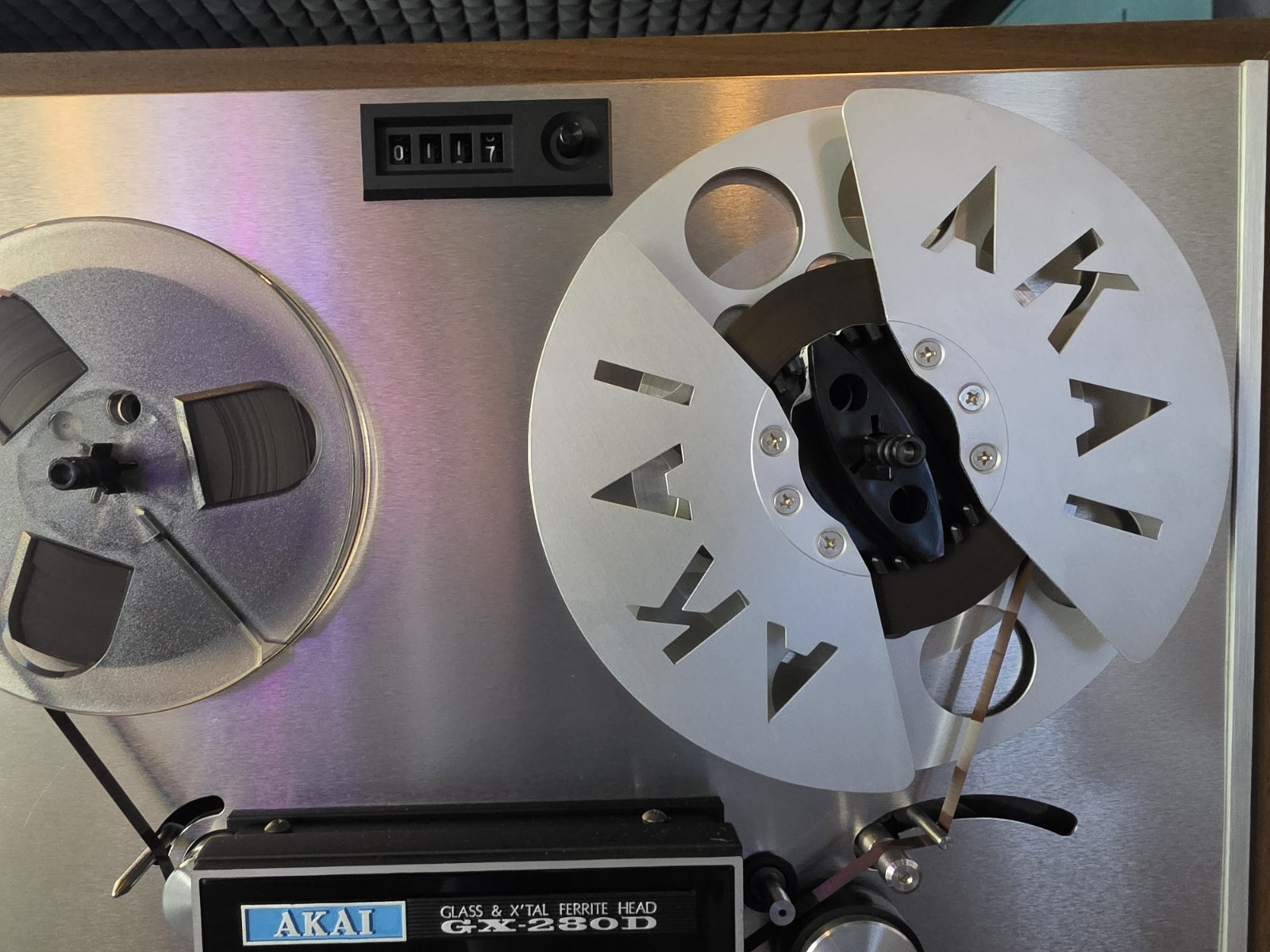 Akia GX-280D Reel to Reel with Rare Cover and OG reel and Tapes