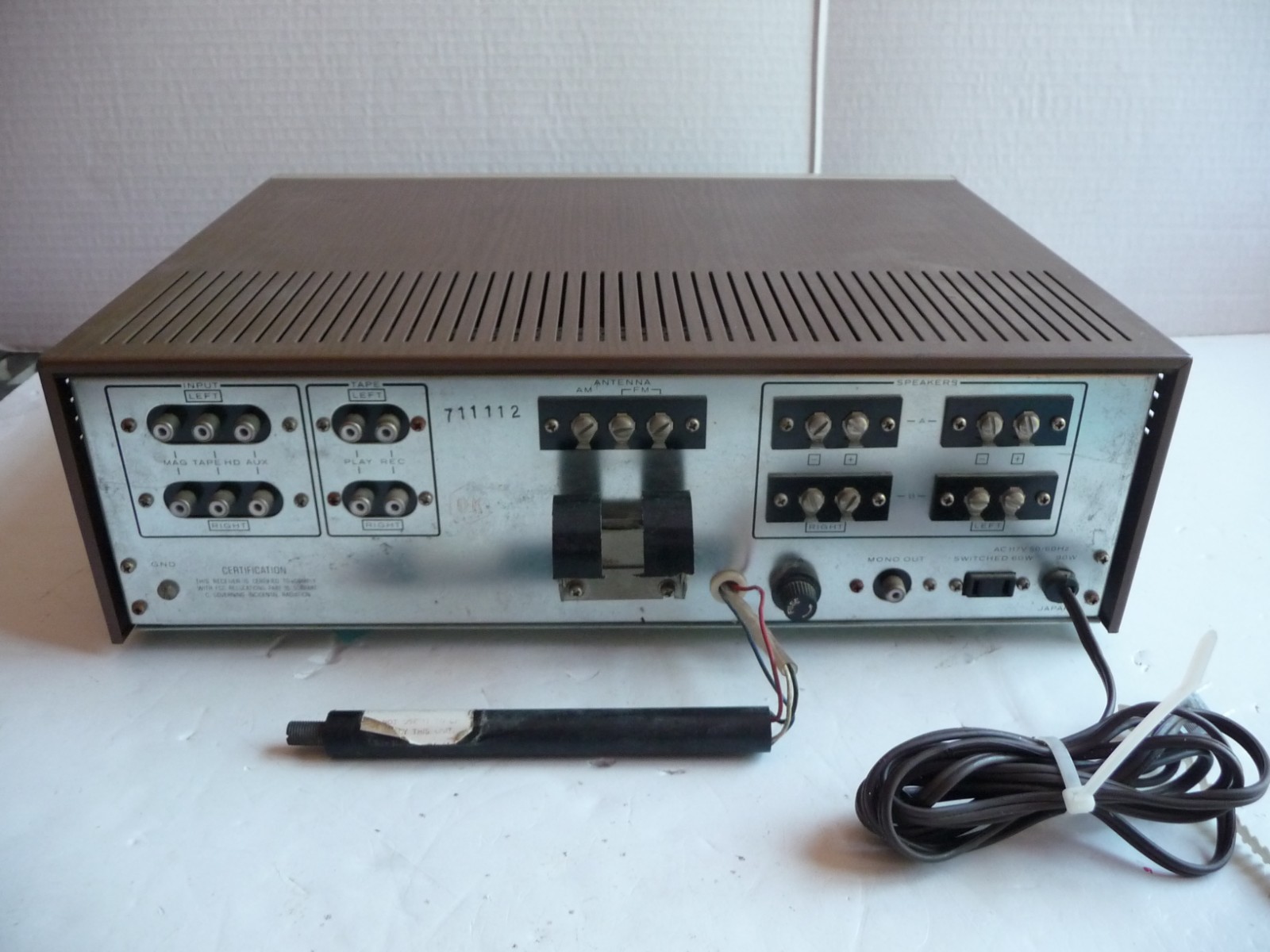 Kenwood TK-66 Vintage AM FM Stereo Receiver TK66 Audiophile Powers Up Untested