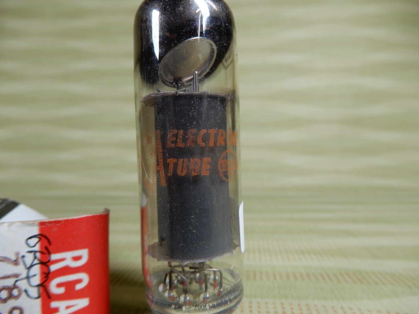 RCA Gray Plate 7189 Vacuum Tube Plate Getter Amplitrex Tested Medium 76% Gm