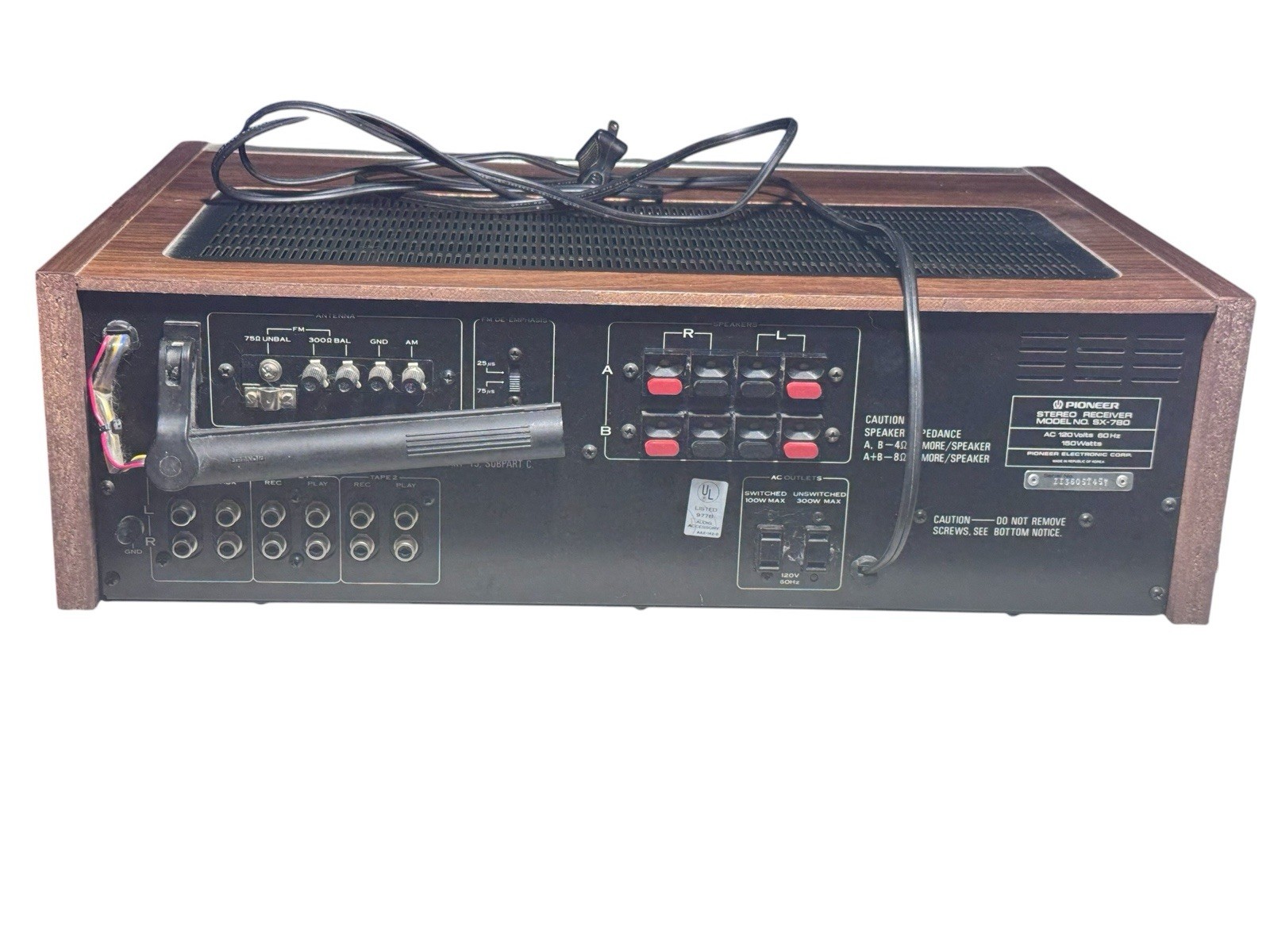 Vintage Pioneer SX-780 Stereo Receiver AM/FM Phono RCA – Tested & Working
