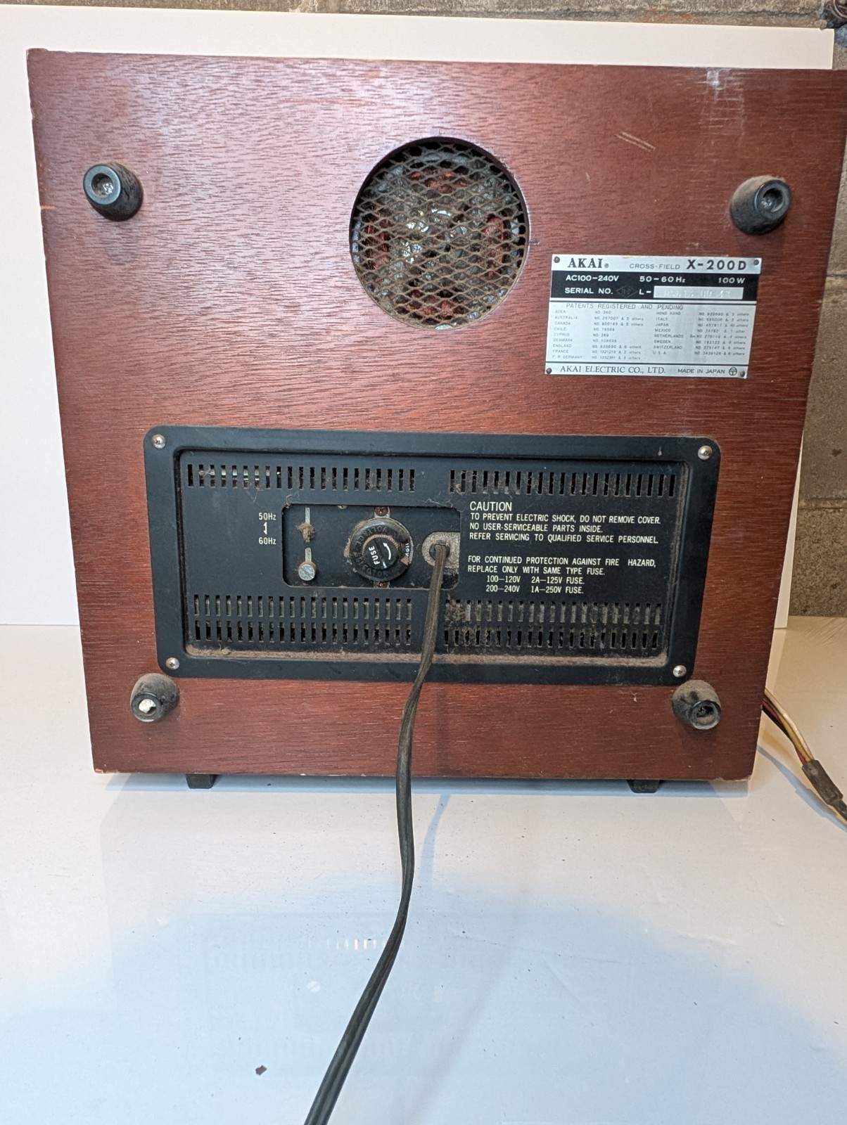Vintage Akai X-200D Open Reel Tape Deck Good Fuse 100W