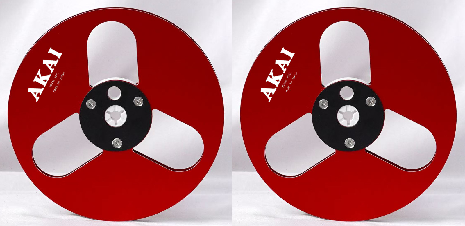 One Pair Blue Black TAPE REEL Akai 7” inch Light Metal Aluminum Take Up Reel