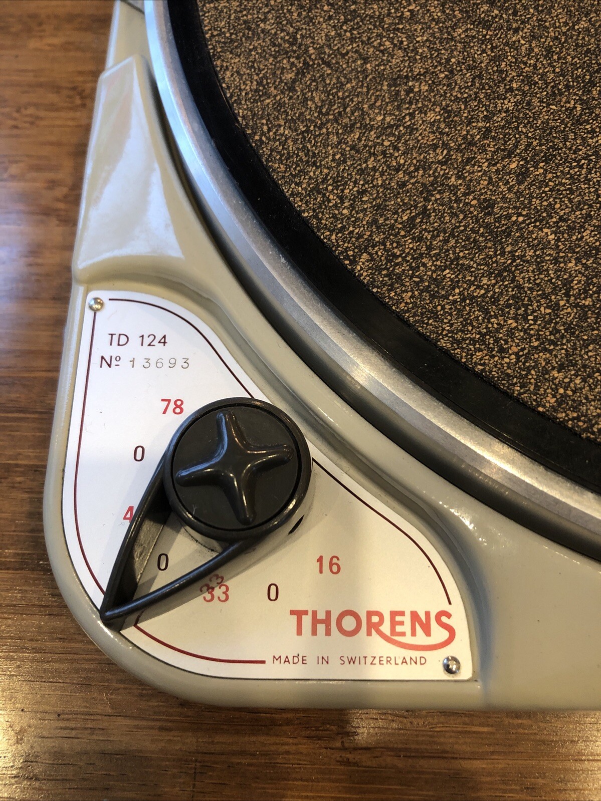 Thorens TD 124 Turntable SME 9″ Tonearm 78/45/33 rpm Custom Platter Wood Plinth