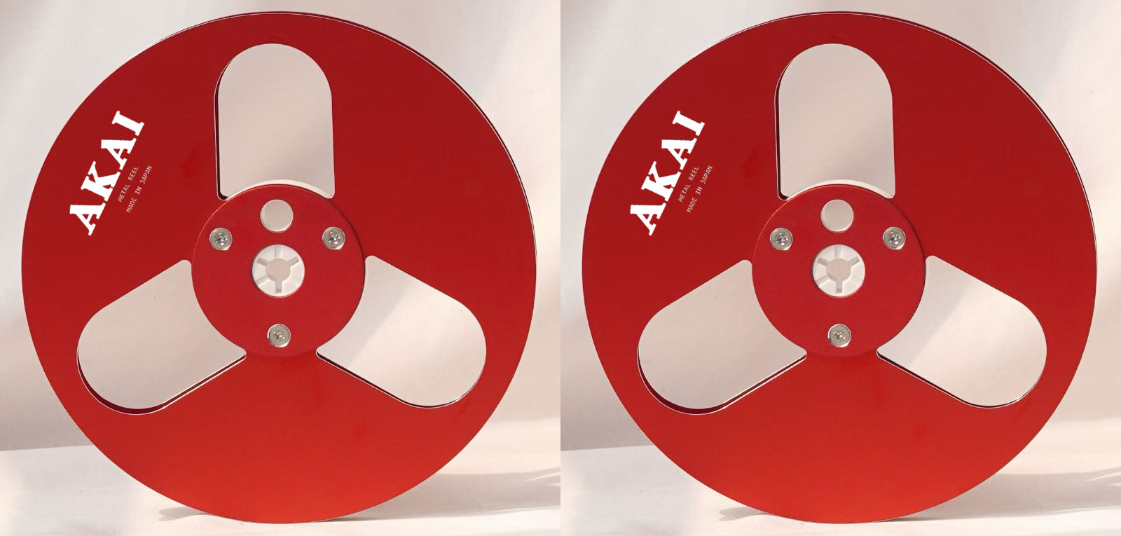 One Pair Blue Black TAPE REEL Akai 7” inch Light Metal Aluminum Take Up Reel