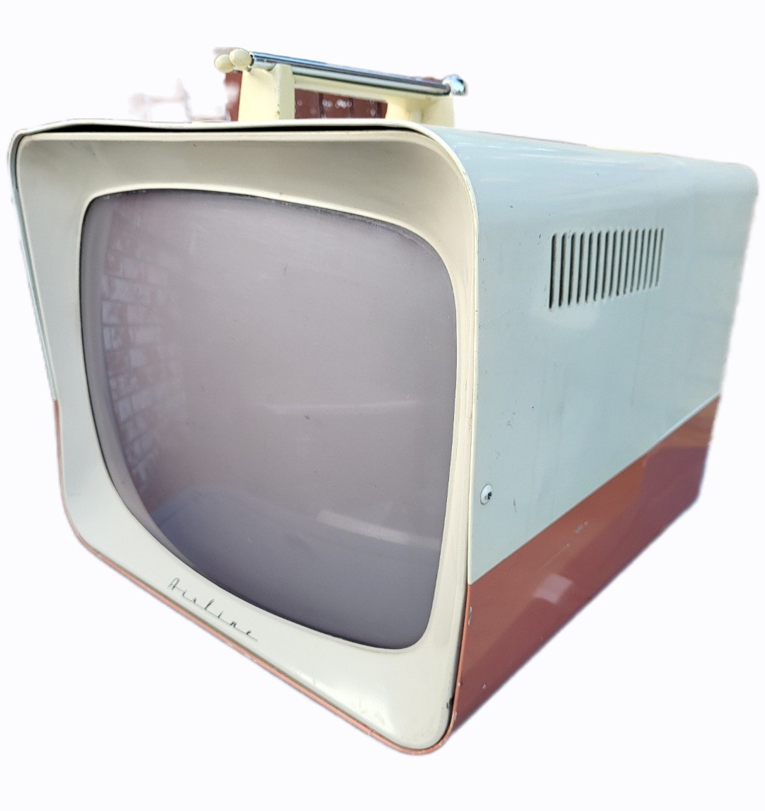 Vintage 1957 Montgomery Ward Airline Portable TV Television MCM ATOMIC