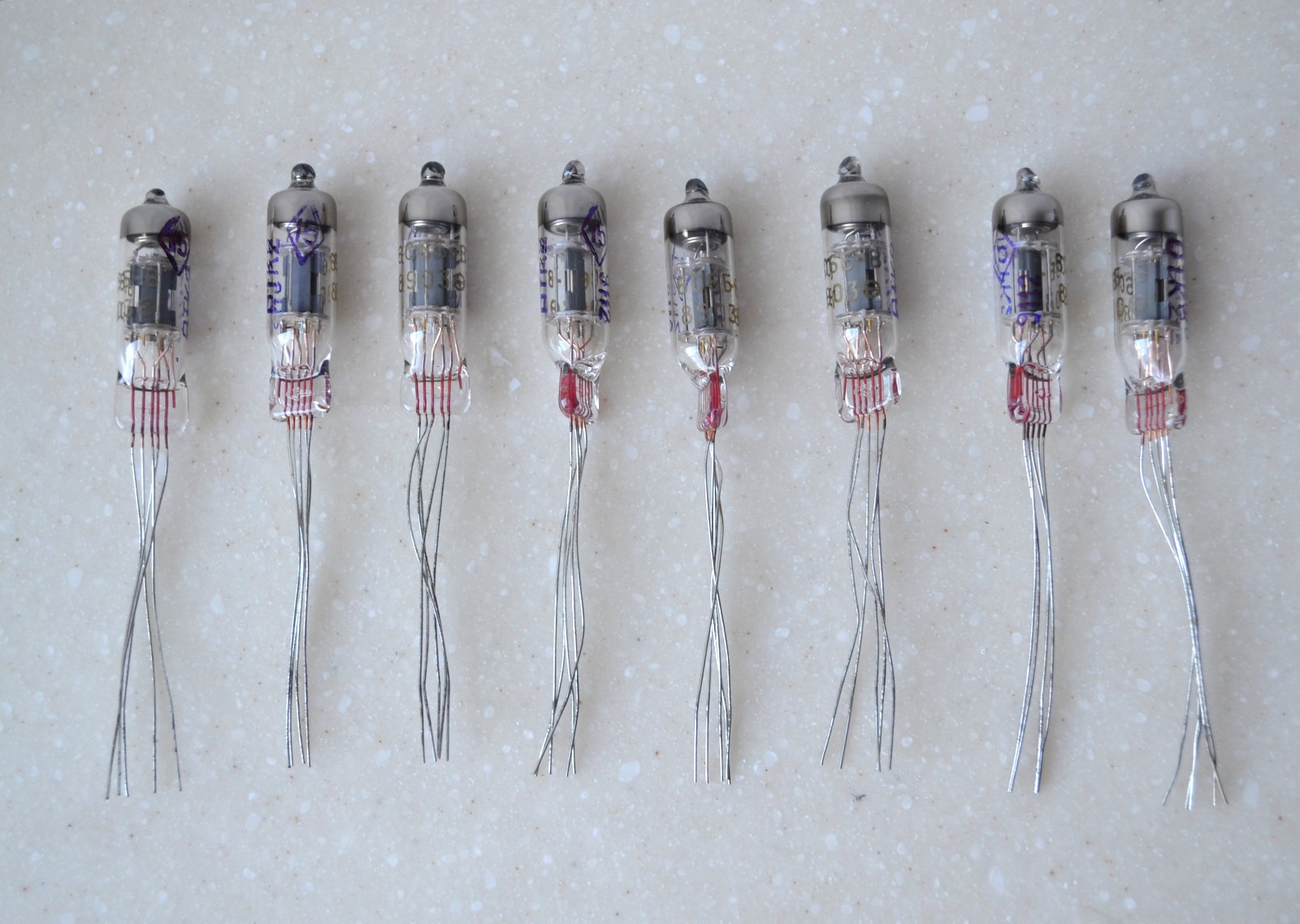 4pcs 6S6B-V Audiophile Triode Miniature Tube Soviet MATCHED DATE 03/1989 NEW
