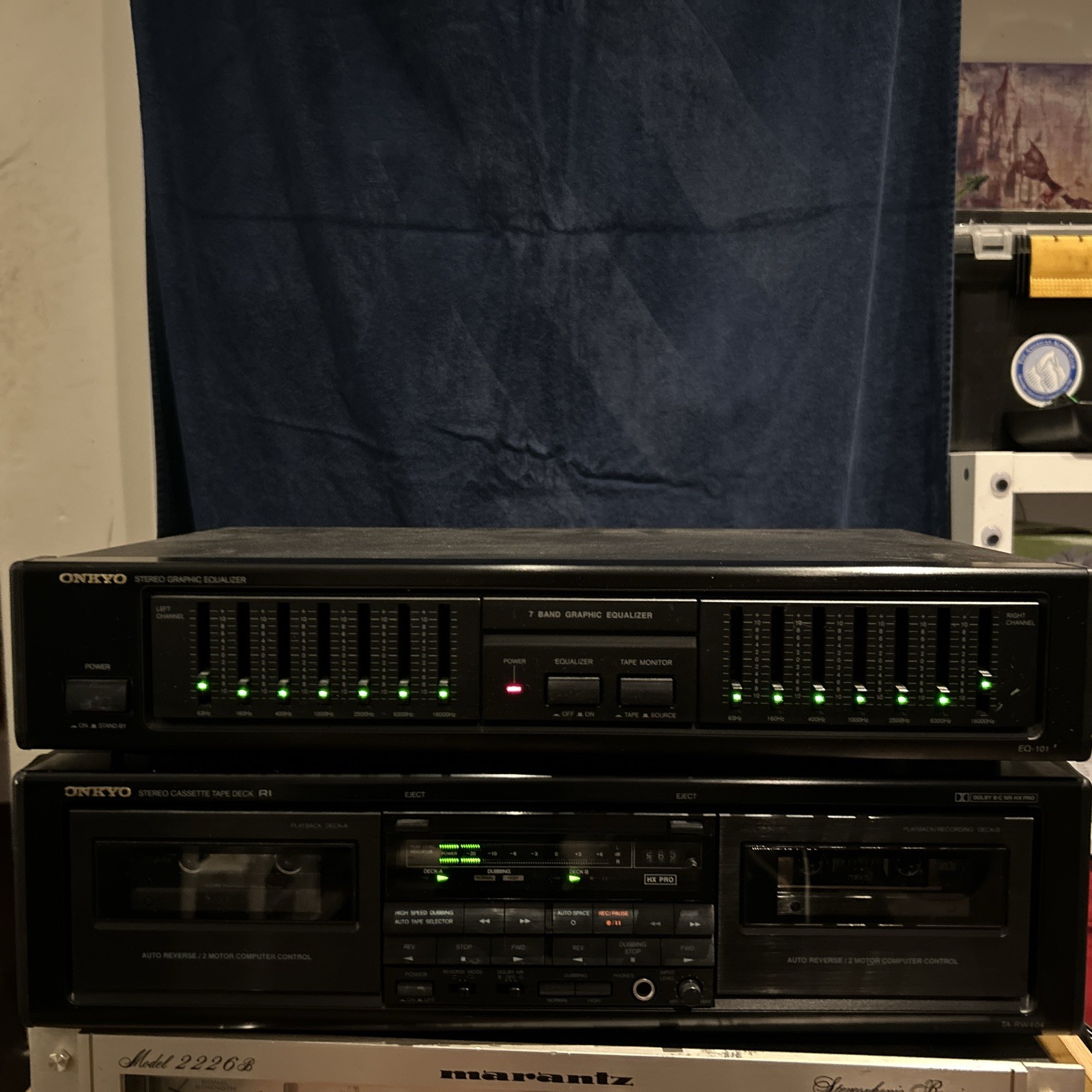 Vintage Onkyo EQ-101 Stereo Graphic 7-Band Equalizer