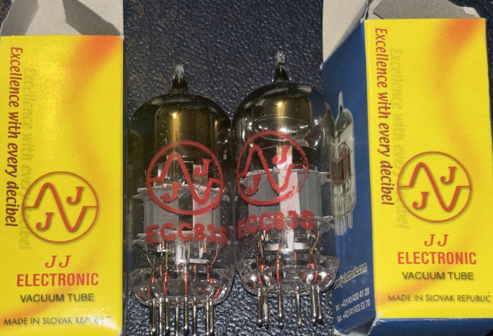 JJ 12AX7/ECC83S NOS Matched Pair Electronic Preamp Vacuum Tubes Guitar Amplifier