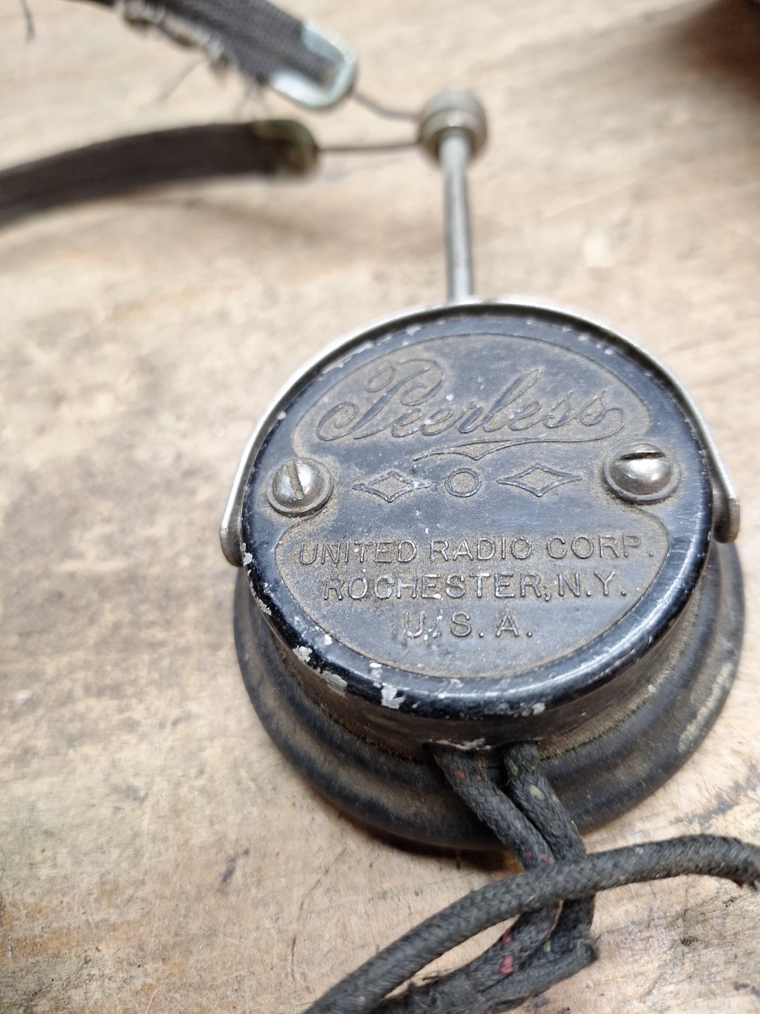 Vintage Peerless Headphones Head Phones For Early Battery Radio TRF