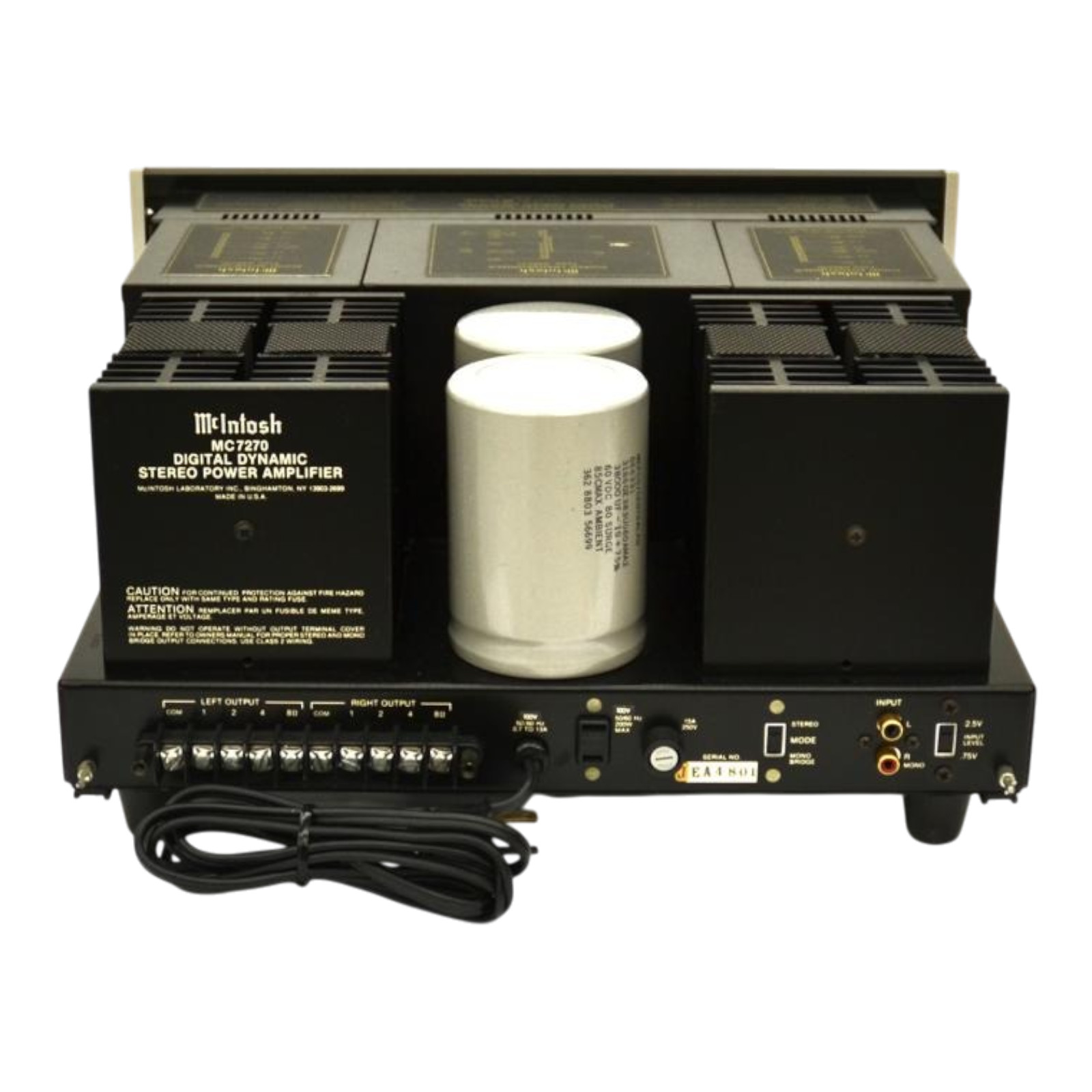 McIntosh MC7270 stereo power amplifier 270WPC Restored 1985 From Japan