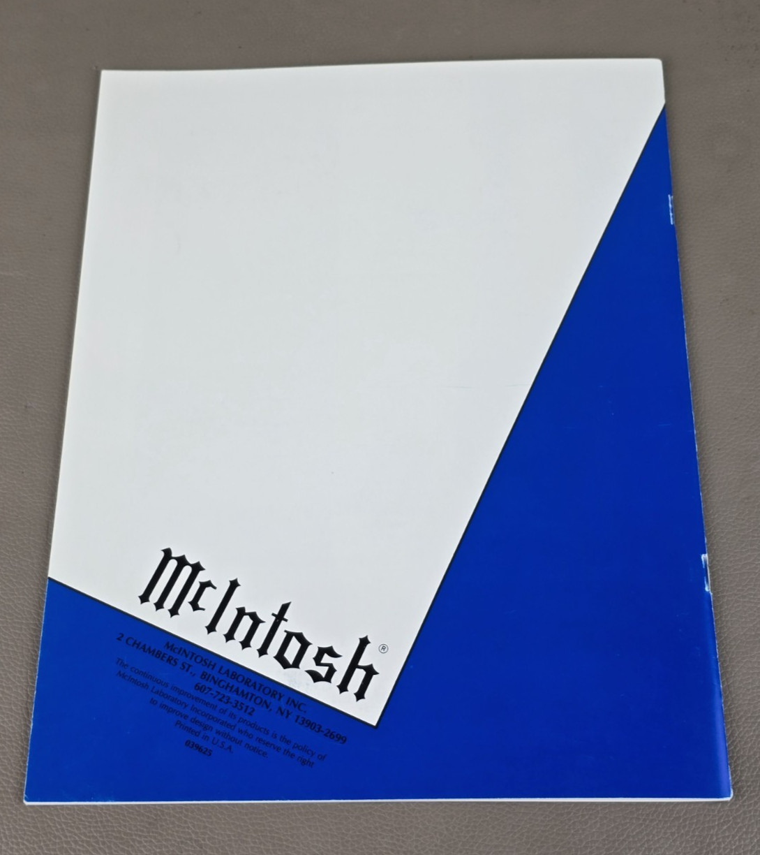 McIntosh MC 7270 Owner’s Manual D-2184