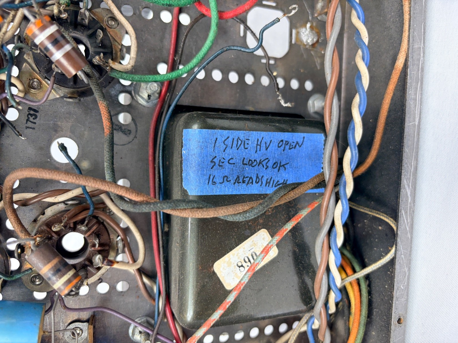Vintage Bogen MO-100a 100 Watt Monoblock Tube Amp Amplifier for Parts or Repair!