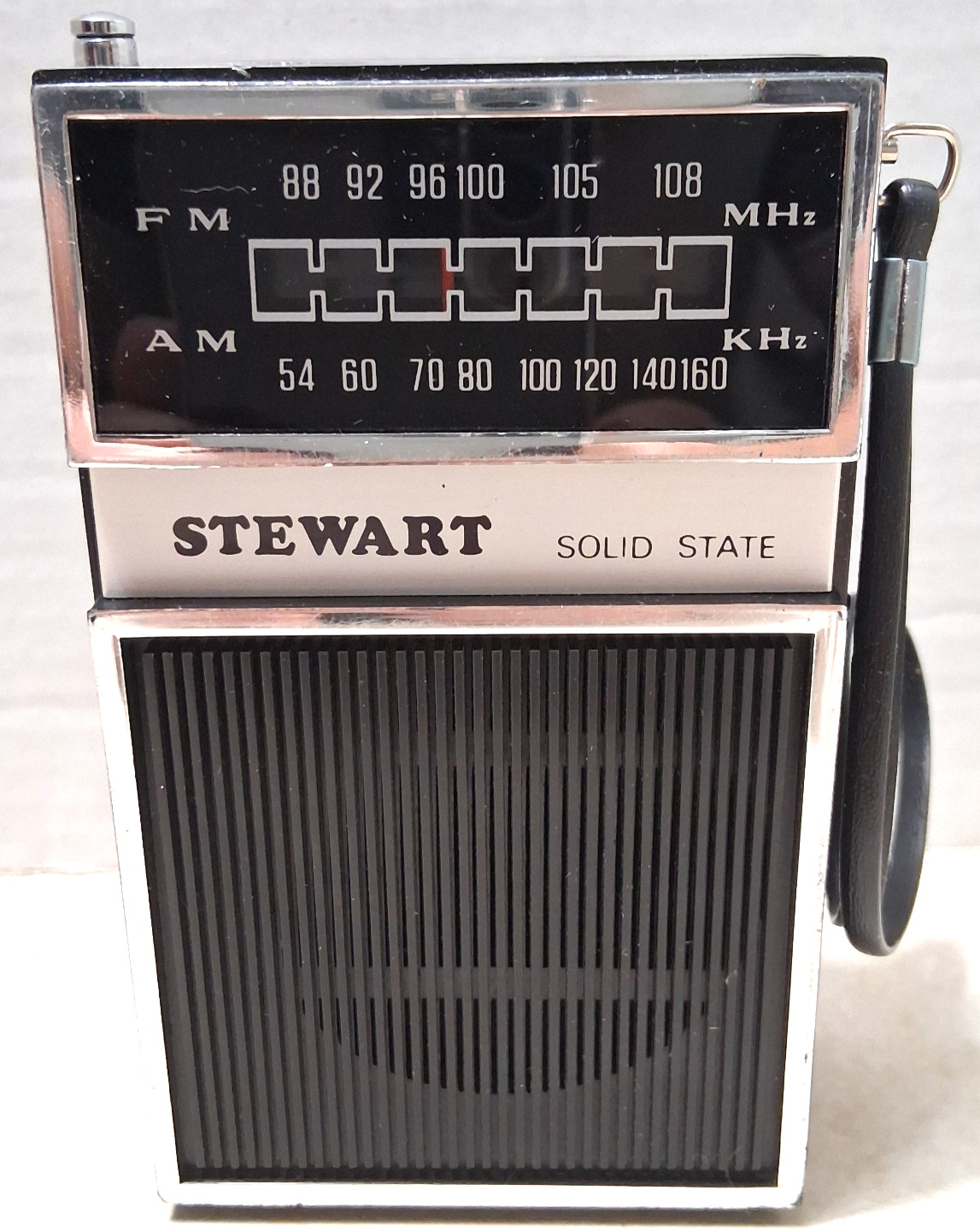 AM FM Portable Radio – Vintage Stewart – TR-1 – Tested – Complete in Retail Box