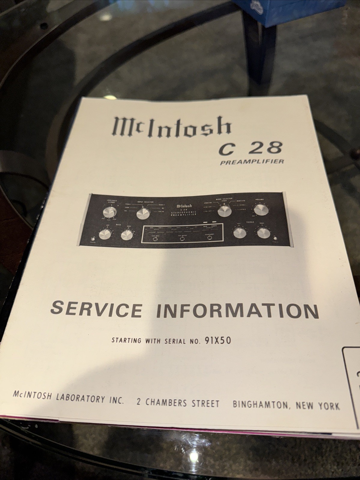 McIntosh C-28 C28 Preamp / Preamplifier Service Manual *Original*
