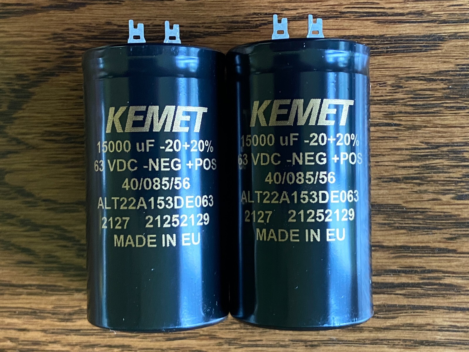2 New 15000 uf 63v Kemet Main Filter Capacitors for Sansui 8080DB EXACT FIT 40mm