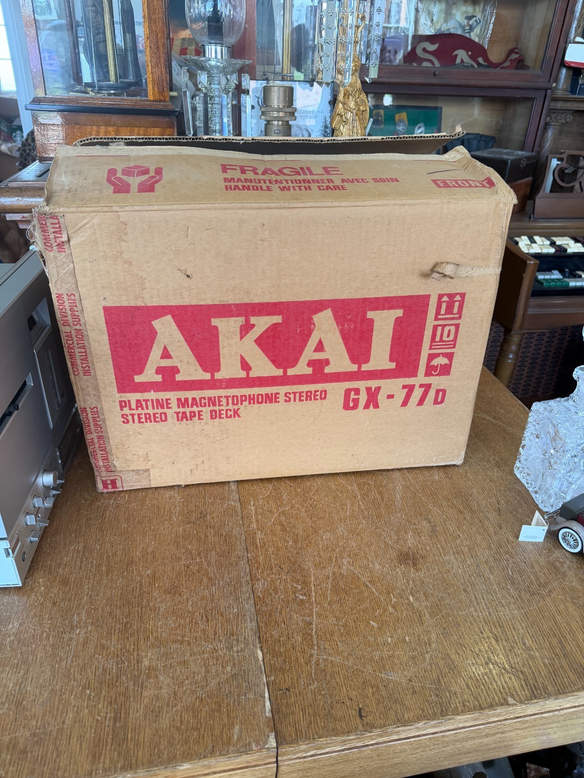 Vintage Akai GX-77 Four Track Stereo Tape Deck Reel to Reel Player with Manual