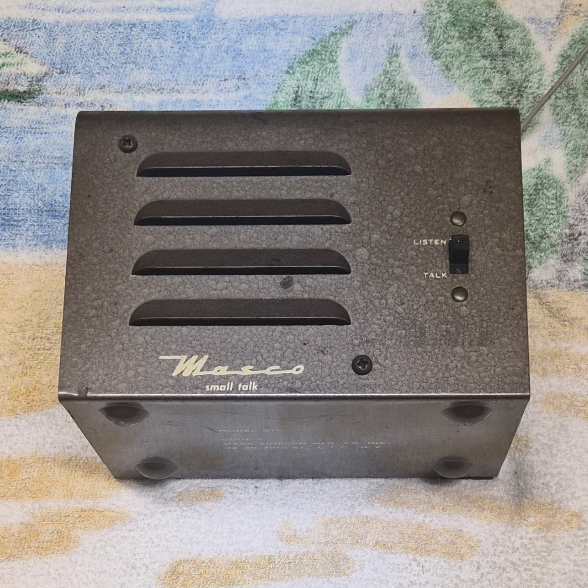 Masco Small Talk STR Listen/Talk Intercom Speaker Box Unit w/ Attached Cord
