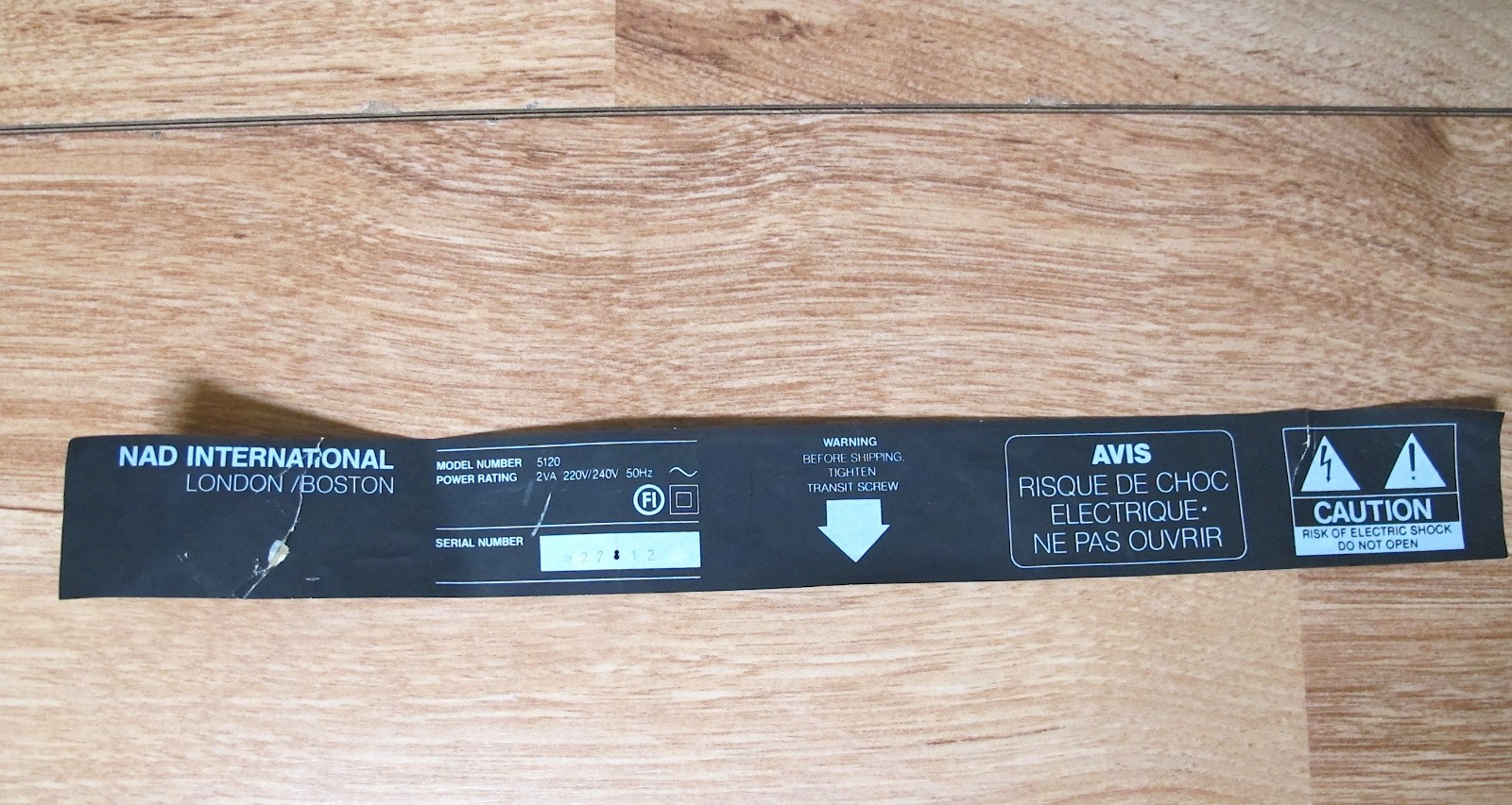 NAD 5120 Vintage Stereo Turntable – Made in England – For parts only