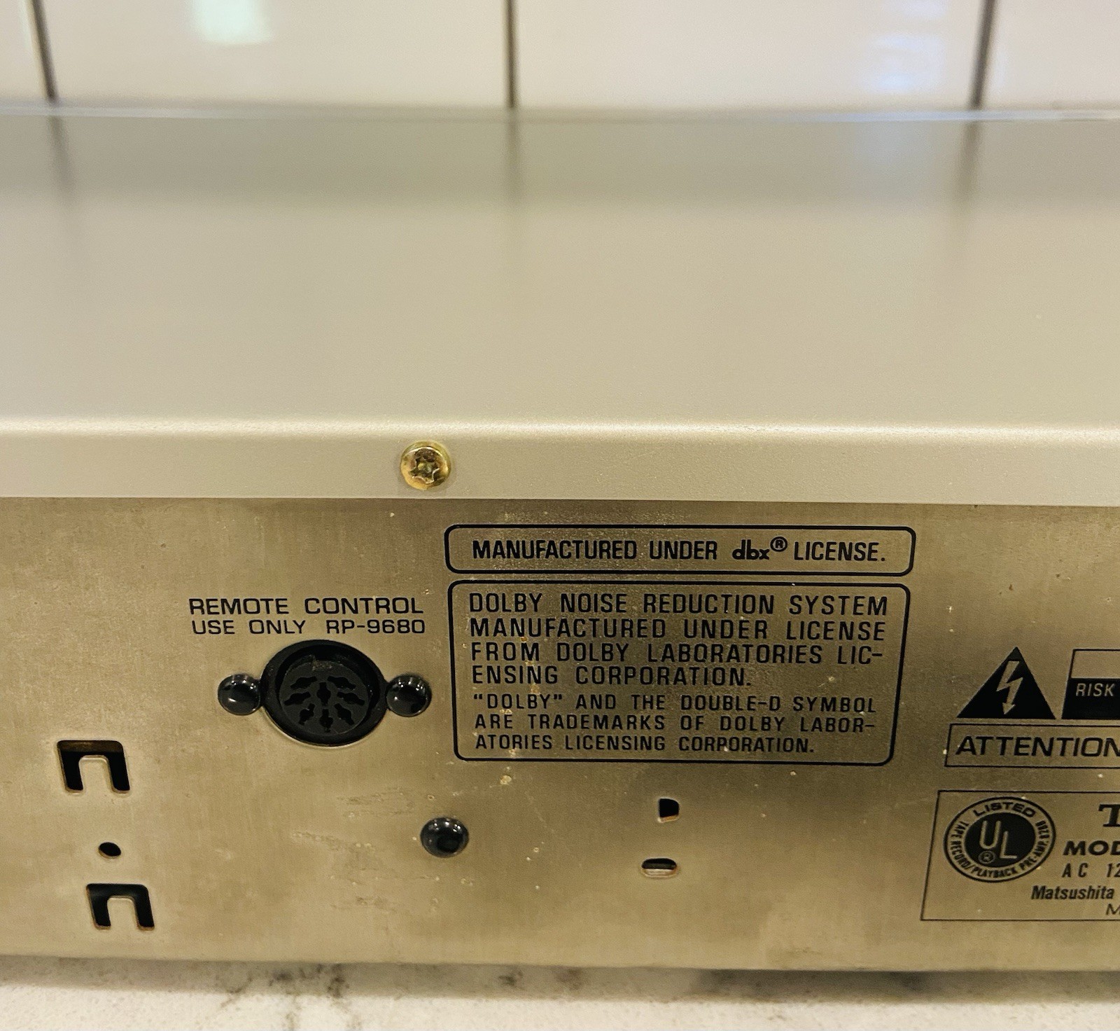 TECHNICS RS-B78R TAPE DECK Tested, Works Great. Includes Manual.