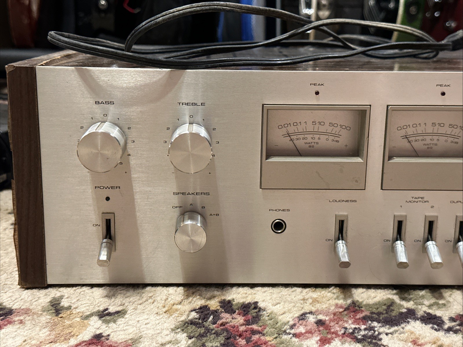 Vintage Pioneer SA-7700 Stereo Integrated Amplifier Silver Face As-Is