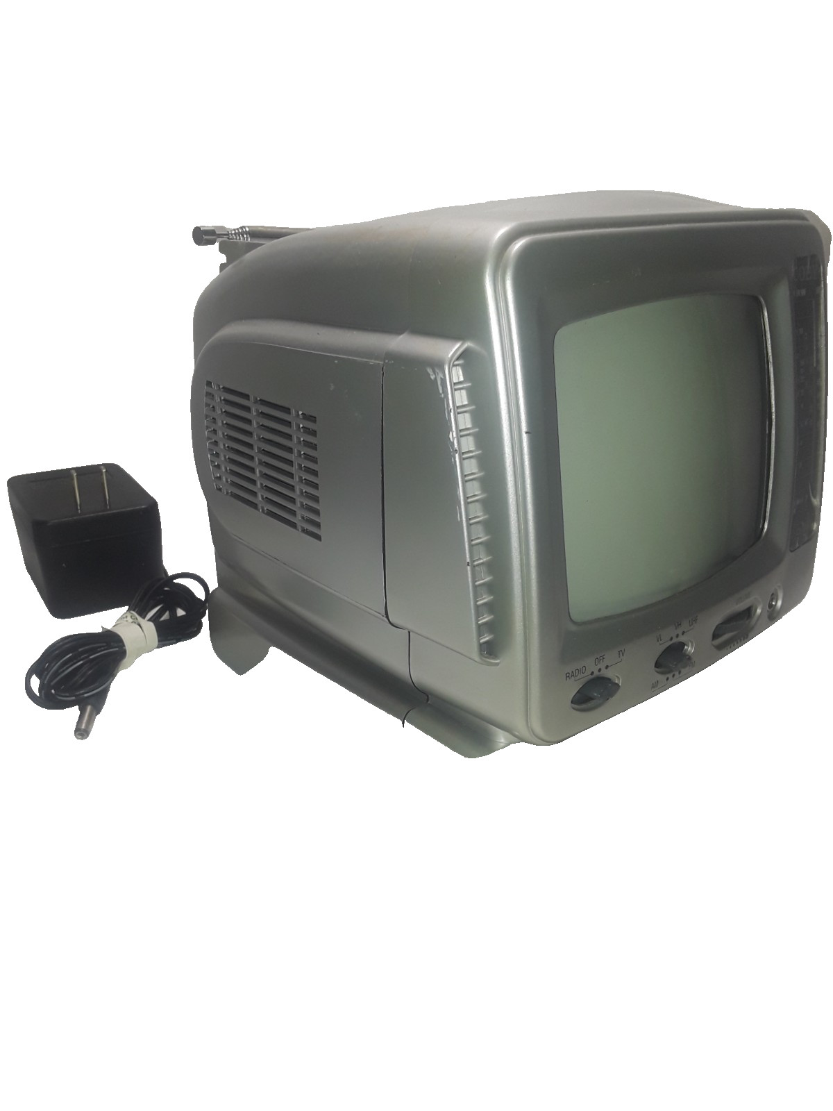 Vintage Coby CX-TV1 5″ Portable AM/FM Radio Retro Gaming Working Tested