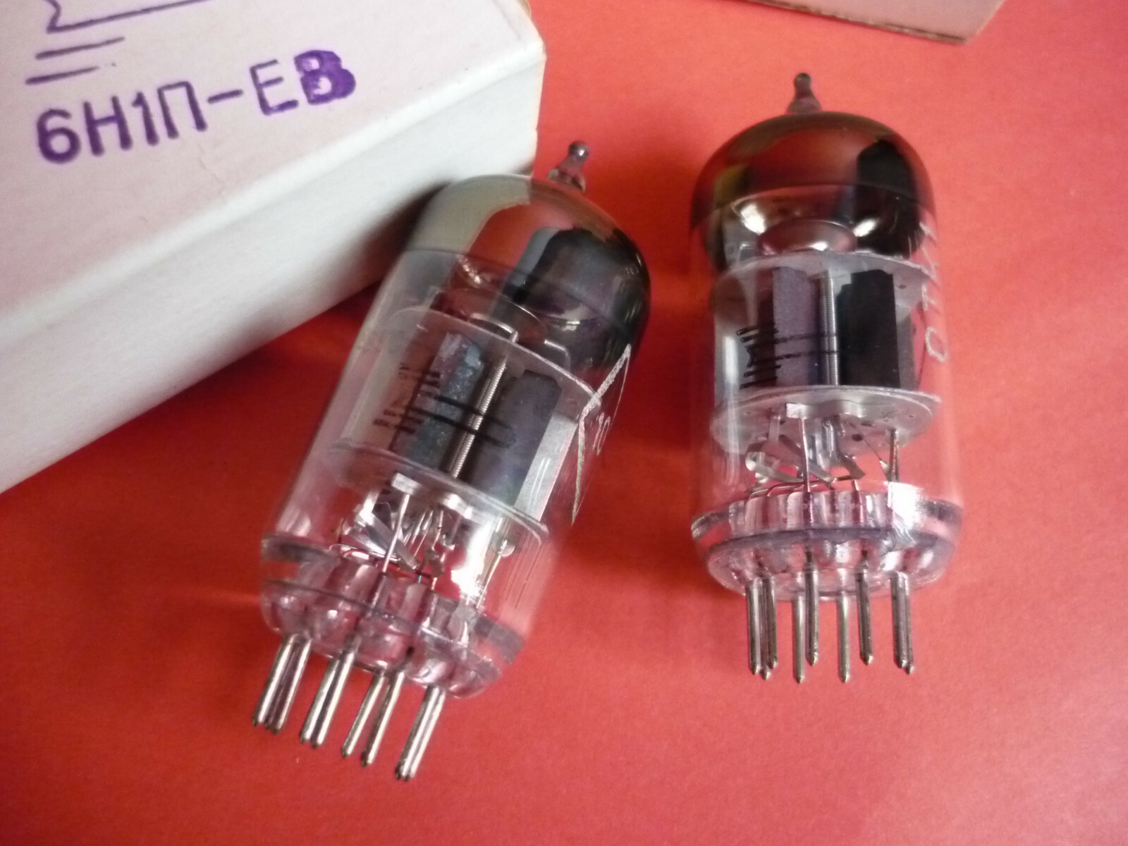 2pcs. 6N1P-EV / 6Н1П-ЕВ ~ 6N1, ECC87 double triode NEW. OTK1. MILITARY