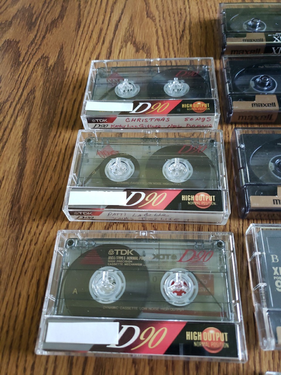 Lot Of 11 Gently Used Blank Cassette Tapes Maxell XLII, TDK AD90, TDK D90 VGC