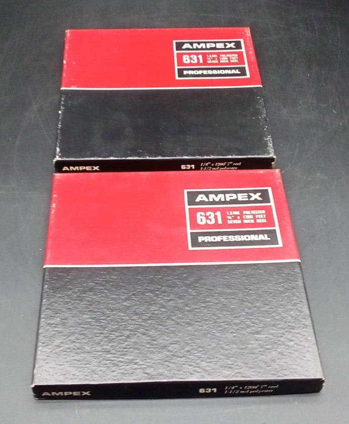 Ampex 631 Reel to Reel Pre-Recorded Elvis (lot of 2) Seven Inch Reel