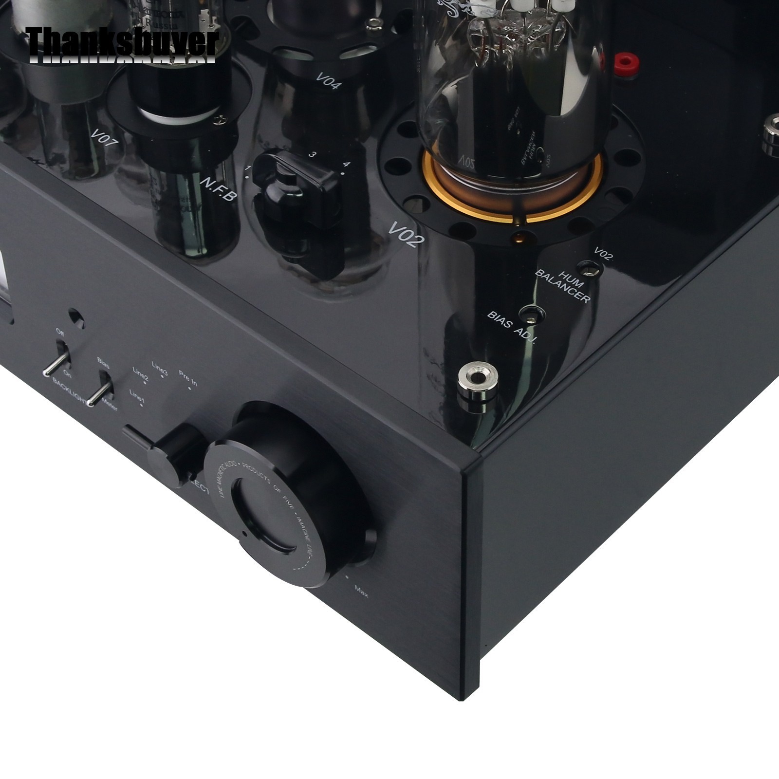 220V Line Magnetic Audio LM-508IA 48W+48W Tube Amplifier Integrated Amp Black