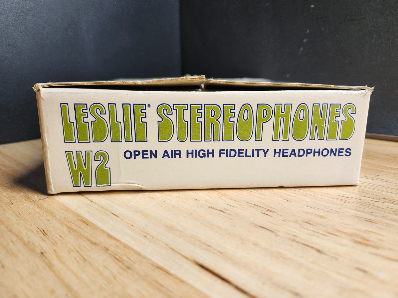 Vintage LESLIE Stereophones W2 Open Air High Fidelity Headphones w/Box TESTED