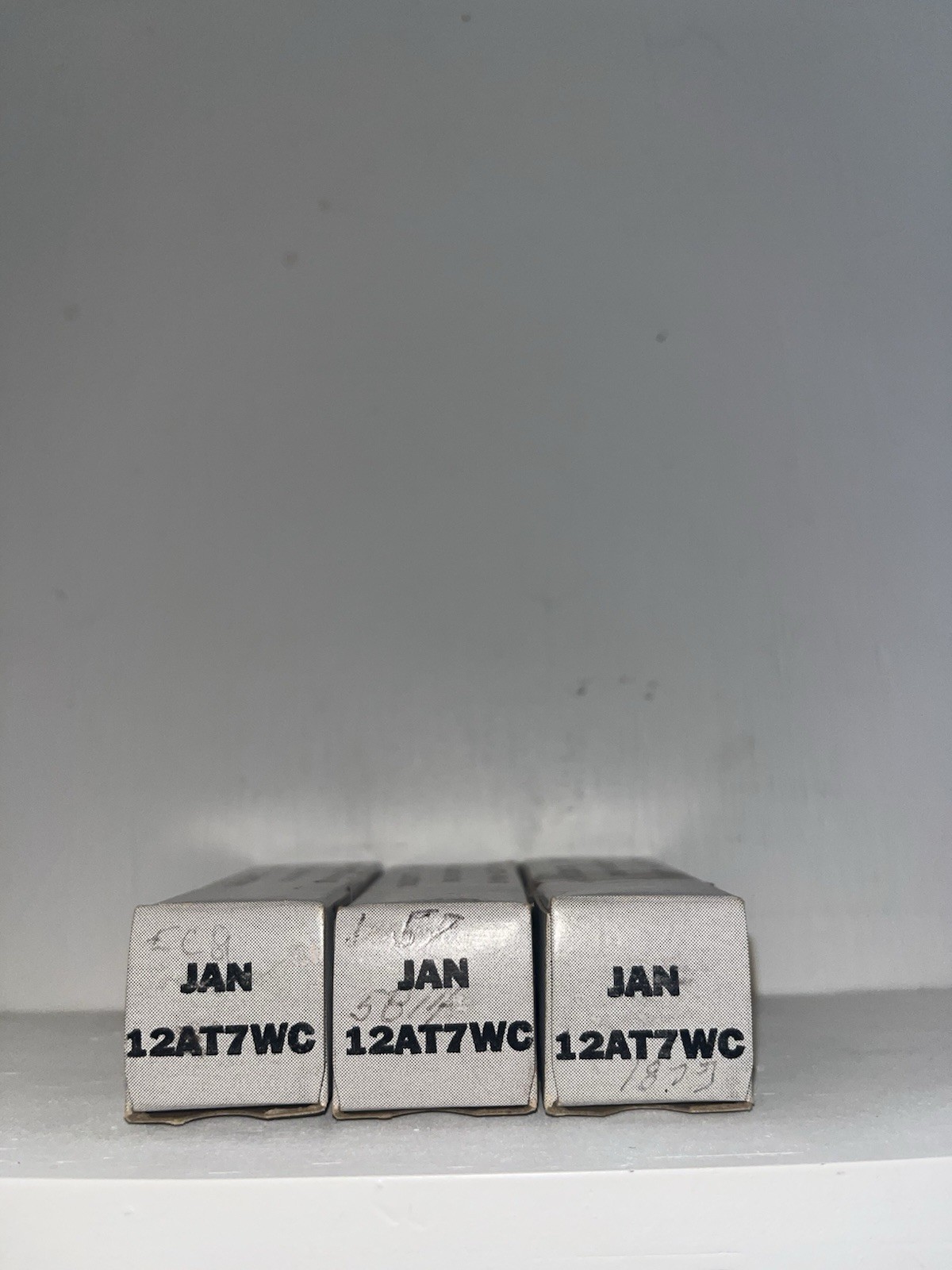 3 General Electric 12AT7WC Halo Getter Tubes TV7 Tested Strong Almost Matching