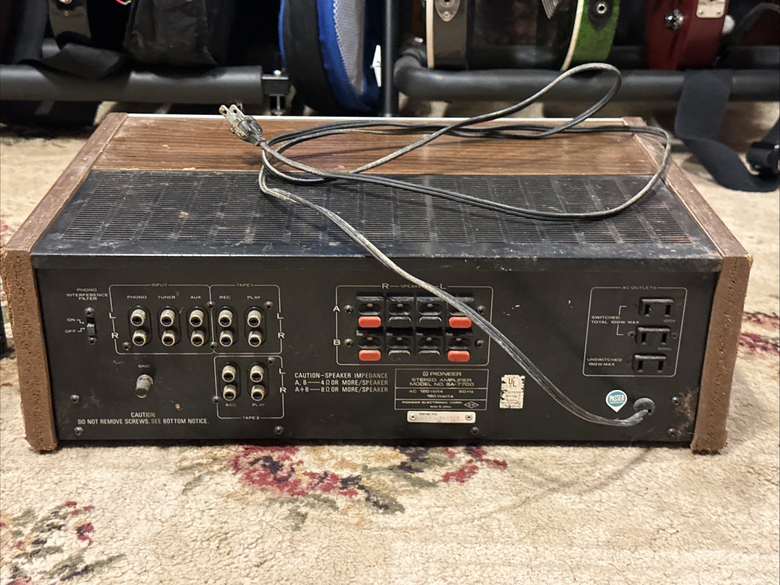 Vintage Pioneer SA-7700 Stereo Integrated Amplifier Silver Face As-Is