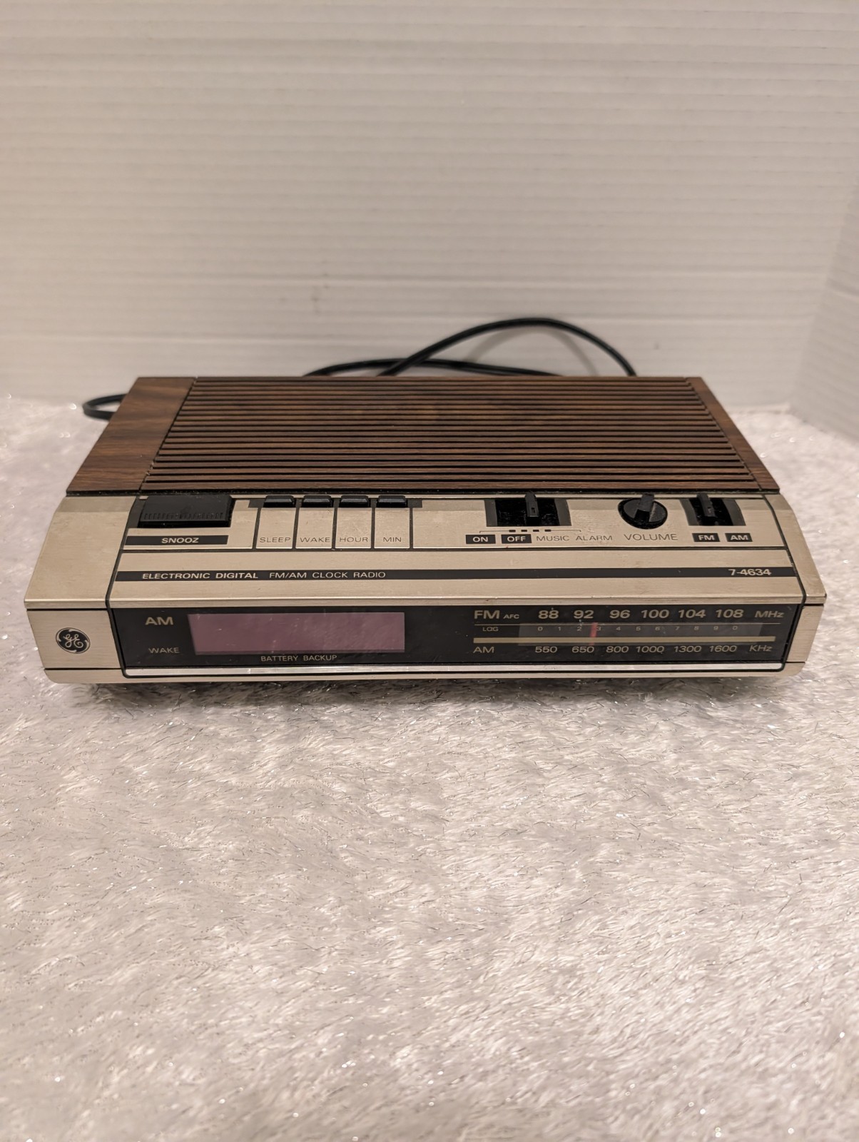 General Electric Digital FM/AM Clock Radio 7-4634B: GE Products: Tested:Works!
