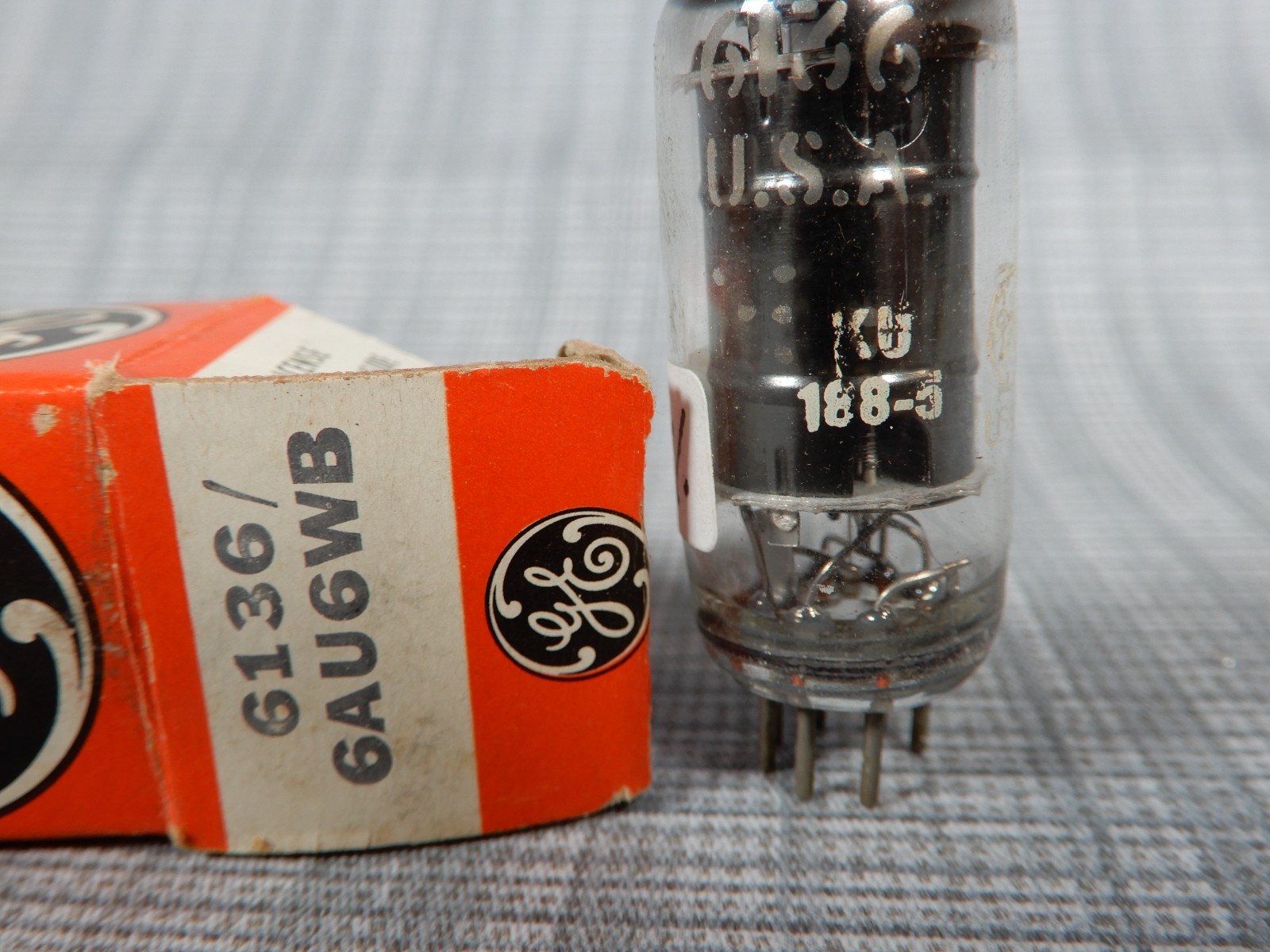 GE 6136 6AU6WB Vacuum Tube Amplitrex Tested 78% Gm