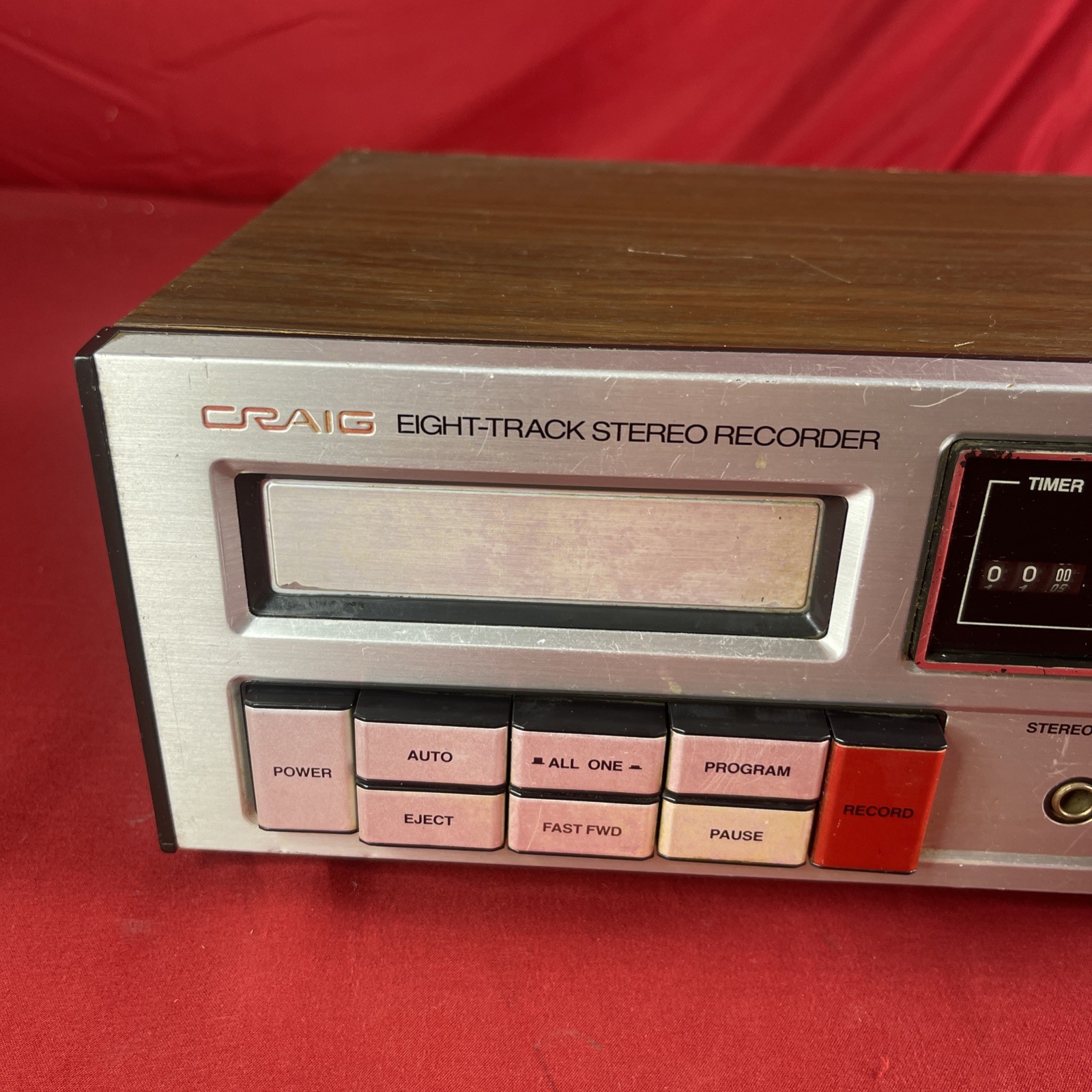 Craig (H260) Eight-Track Stereo Recorder Tape Player – Lights Up Untested