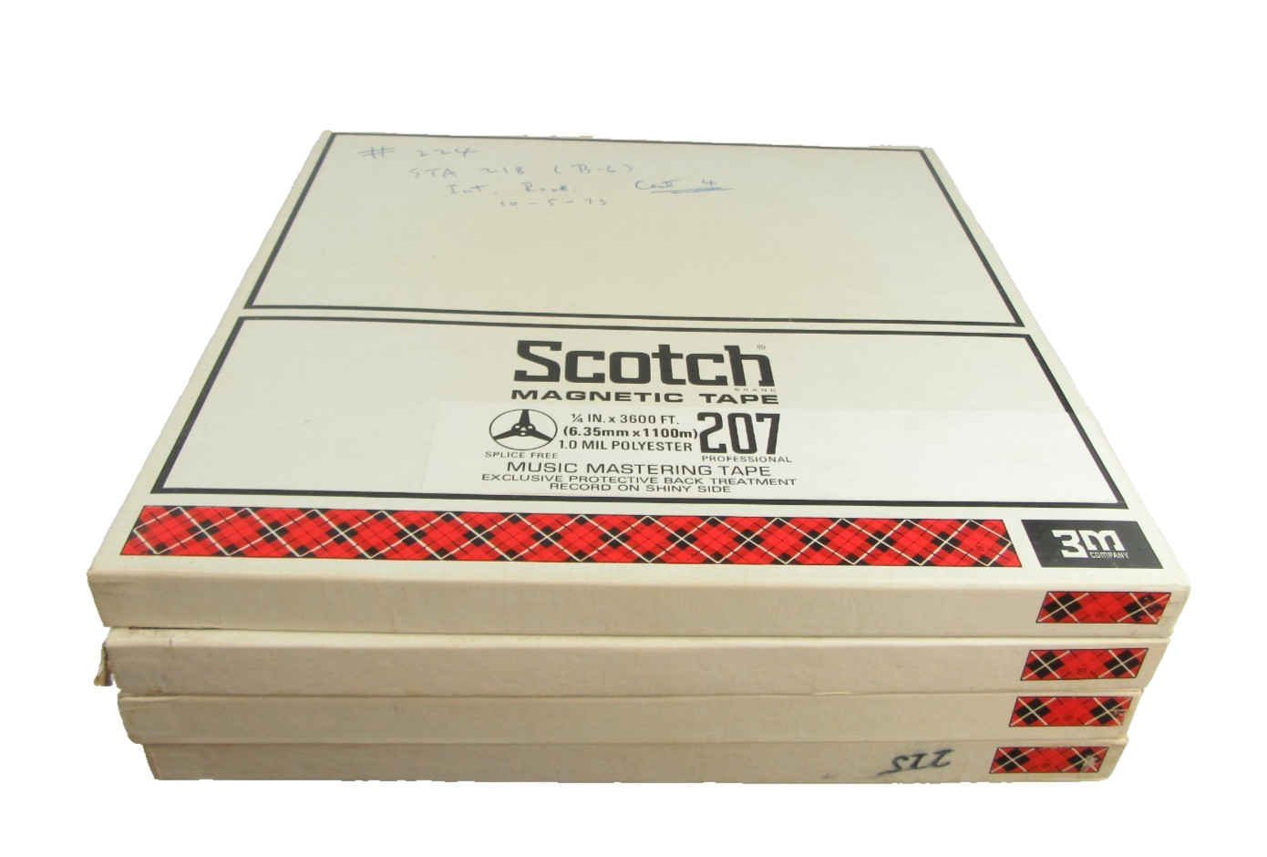 Scotch 207 Reels with Tape and Boxes, 1/4 x 10.5, Set of 4 – Used, Free Shipping