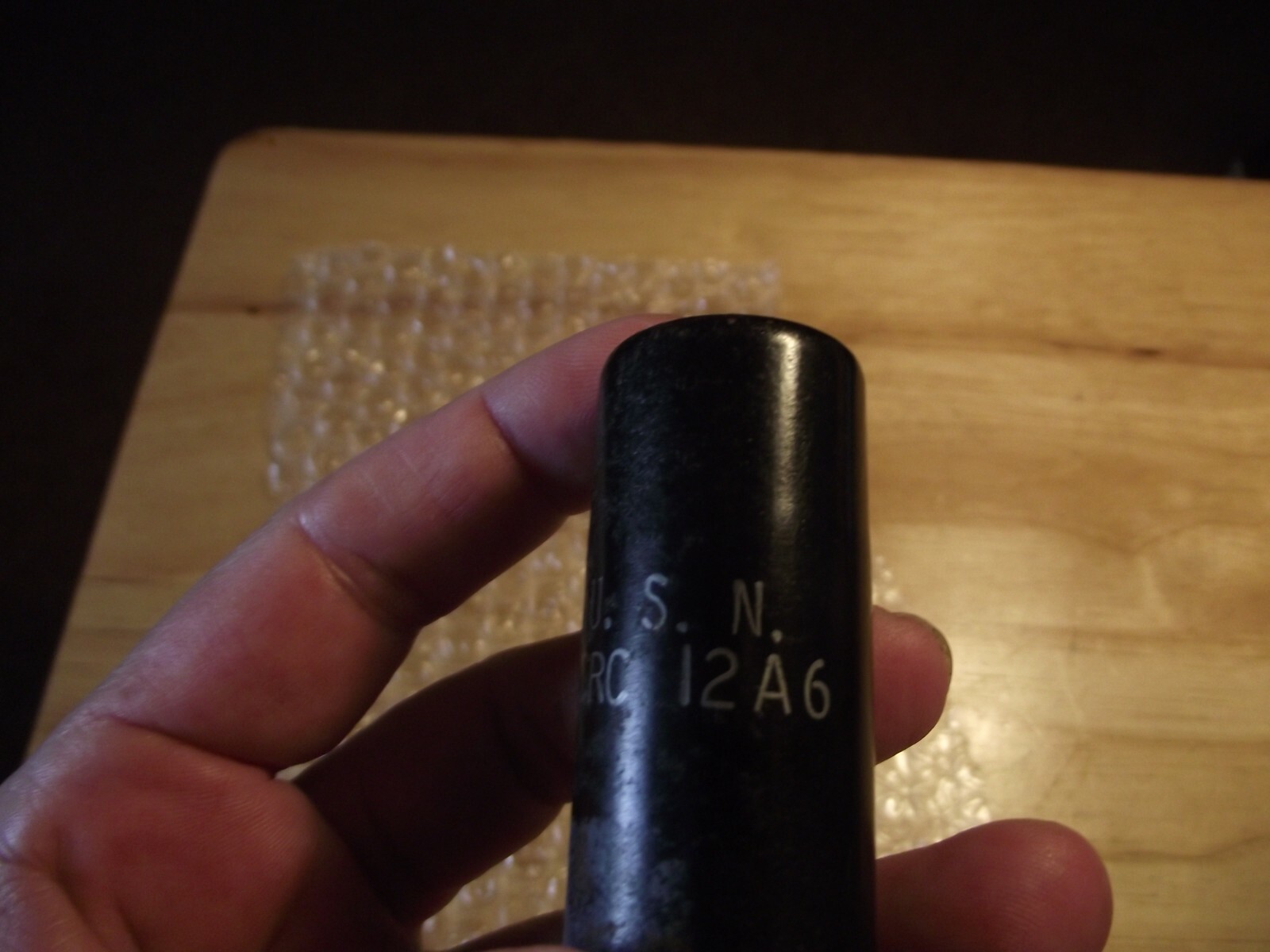 VINTAGE UNITED STATES NAVY RCA VACUUM TUBE CRC 12A6.