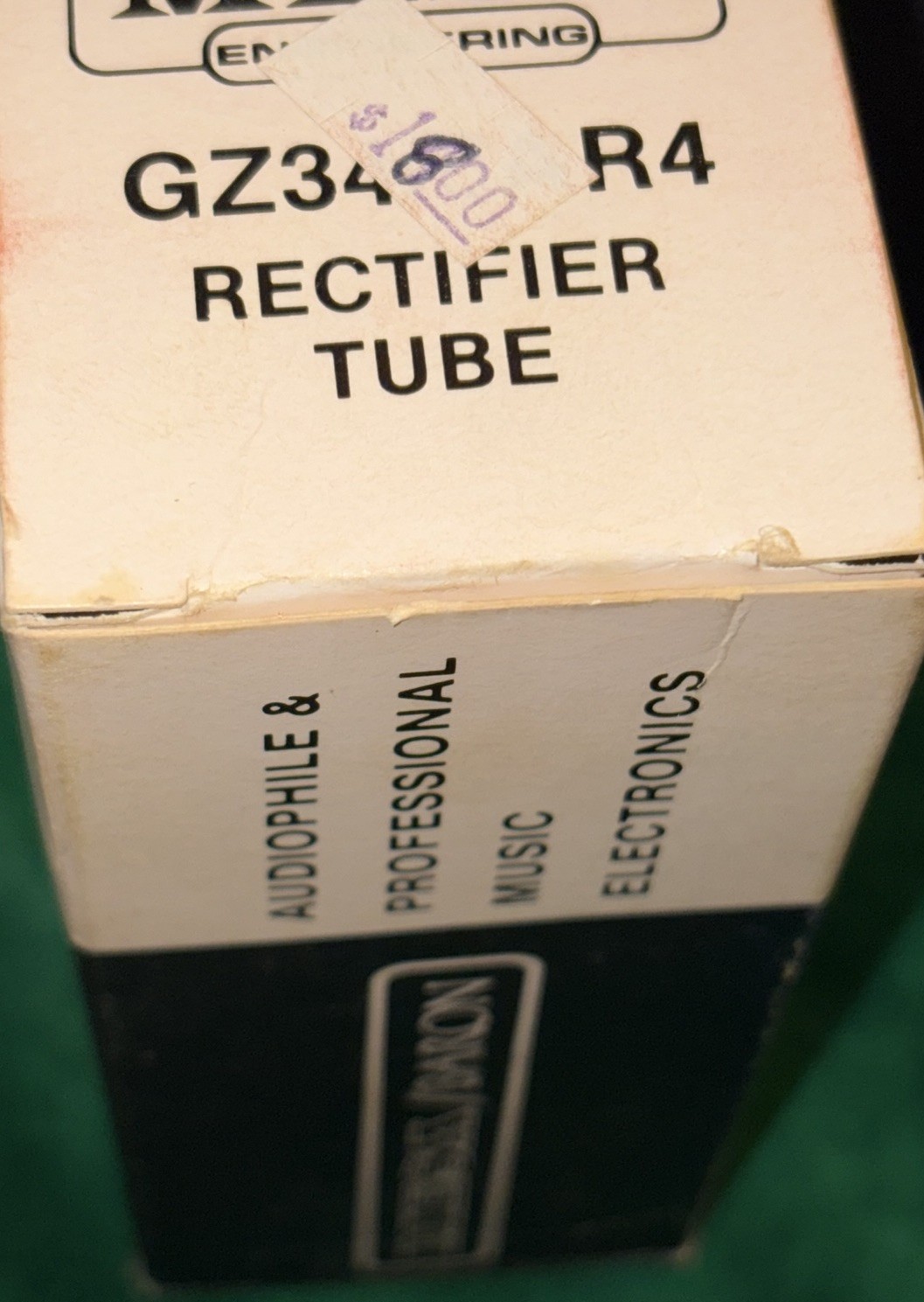 GZ34/5AR4 Mesa Baron Copper Plates Halo Getter Tube Strong Rectifier NOS Rare