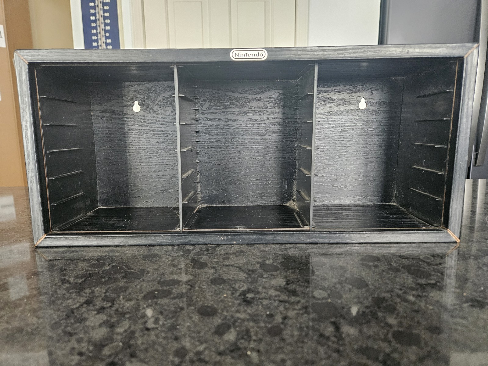 Nintendo NES Black Wooden Game Case Wall Mountable for Games & Accessories