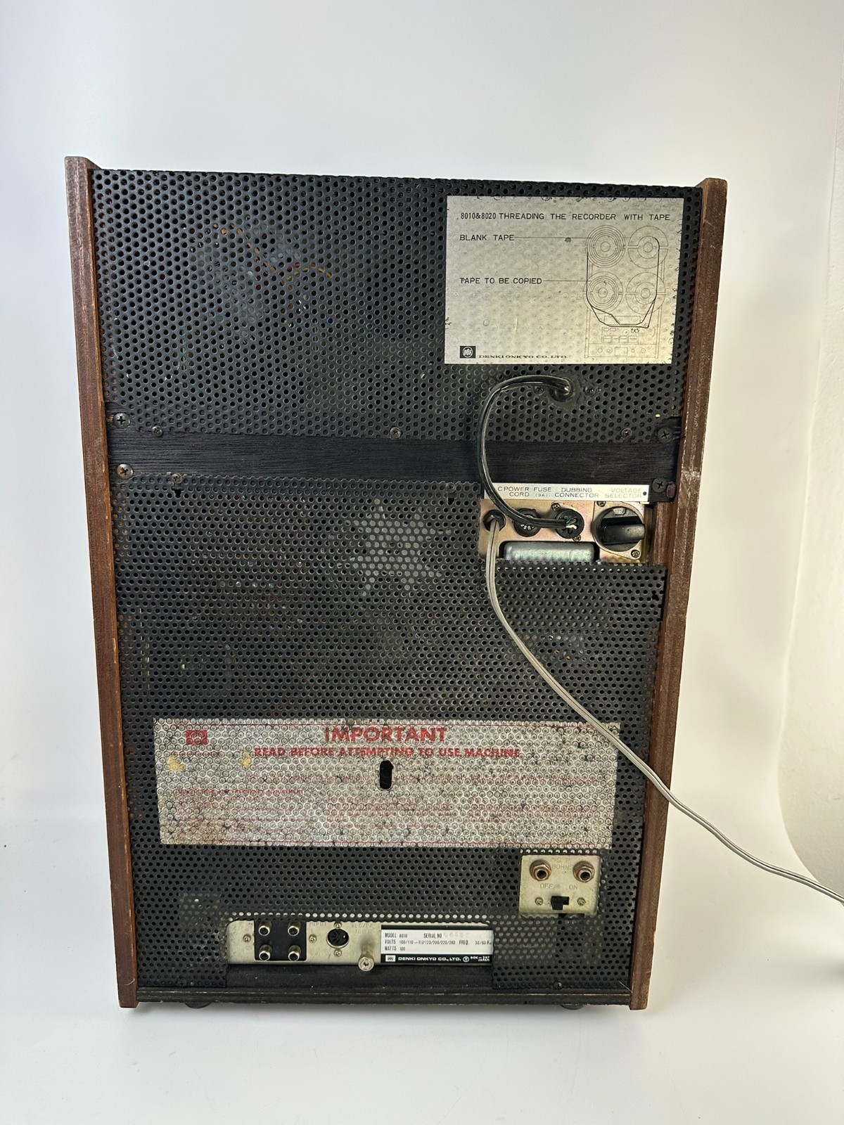 Dokorder 8010 Reel to Reel Tape Recorder Denki Onkyo Japan Auto Reverse Rare