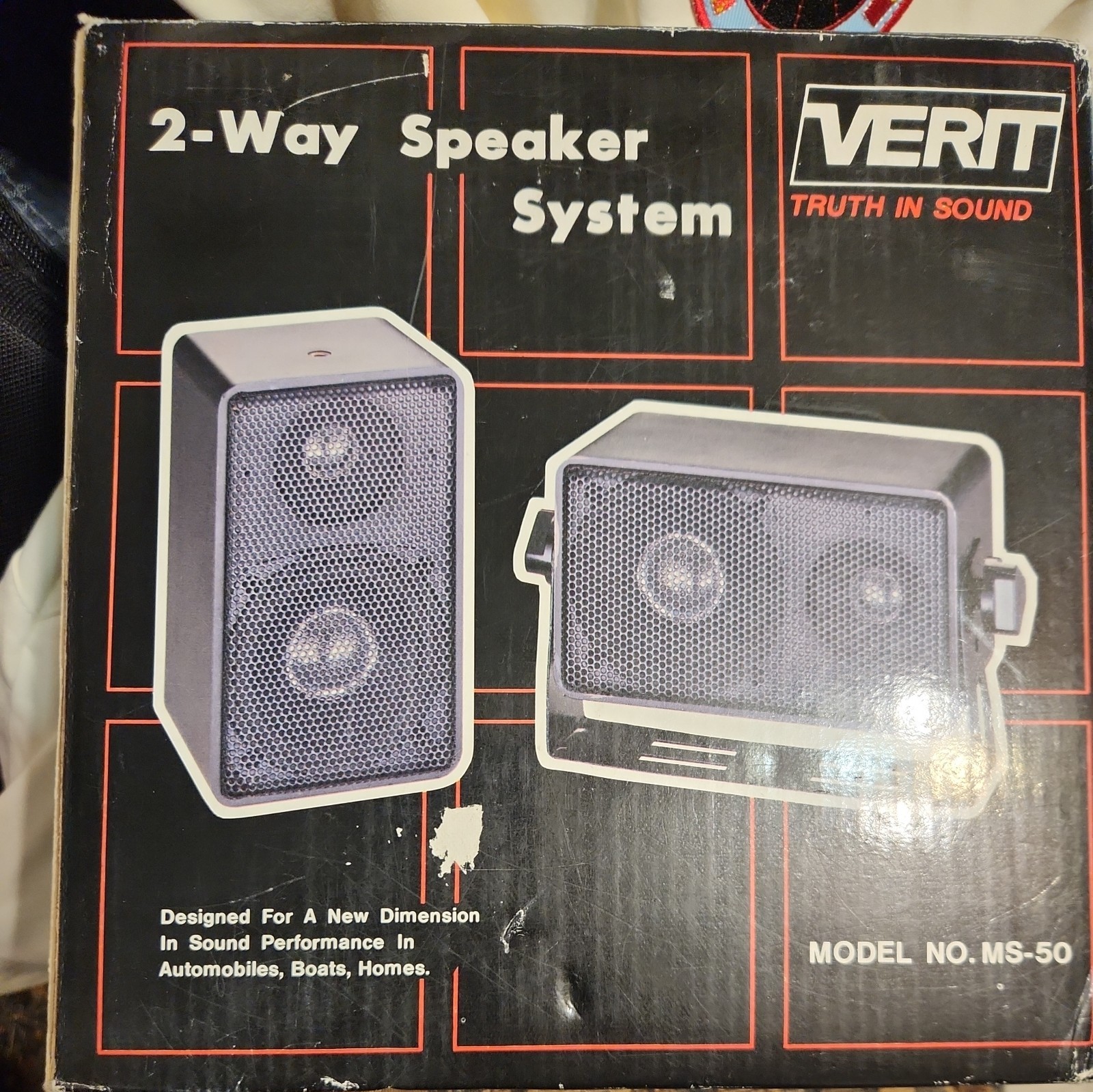 Vintage VERIT 2 Way Speaker SystemMode, # MS-50 – Weatherized, in Original Box
