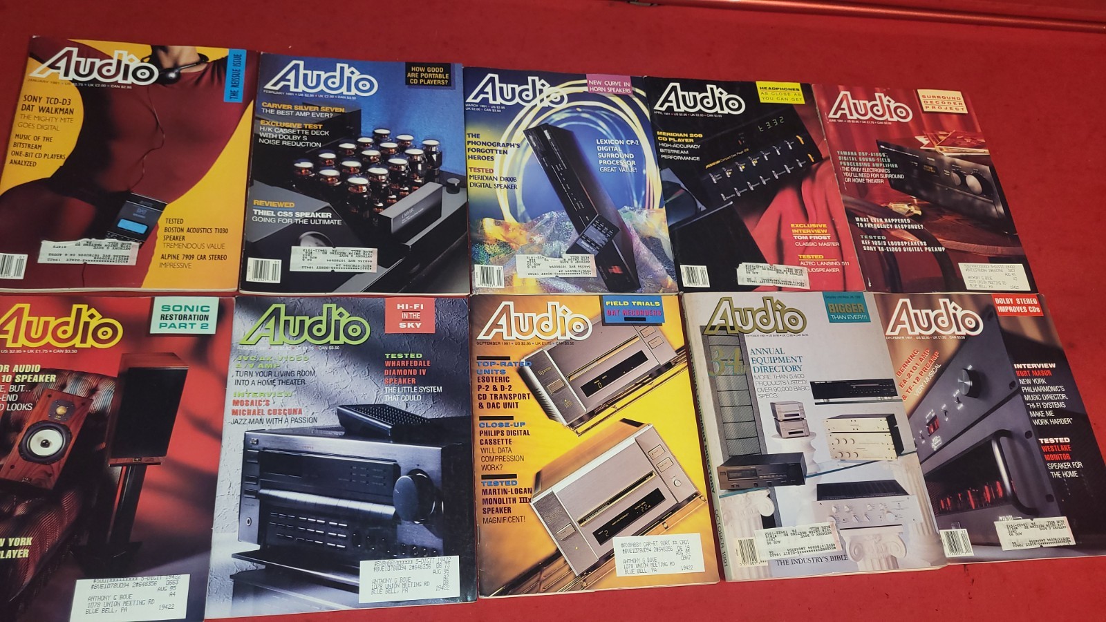 1991 audio magazine lot old stereo catalog buyer guide