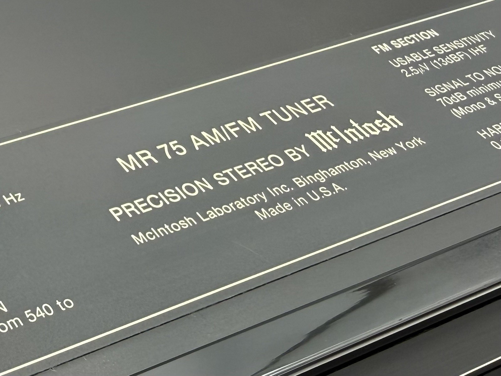 McIntosh MR75 Vintage AM/FM Stereo Analog Tuner – Tested Working – Made in USA